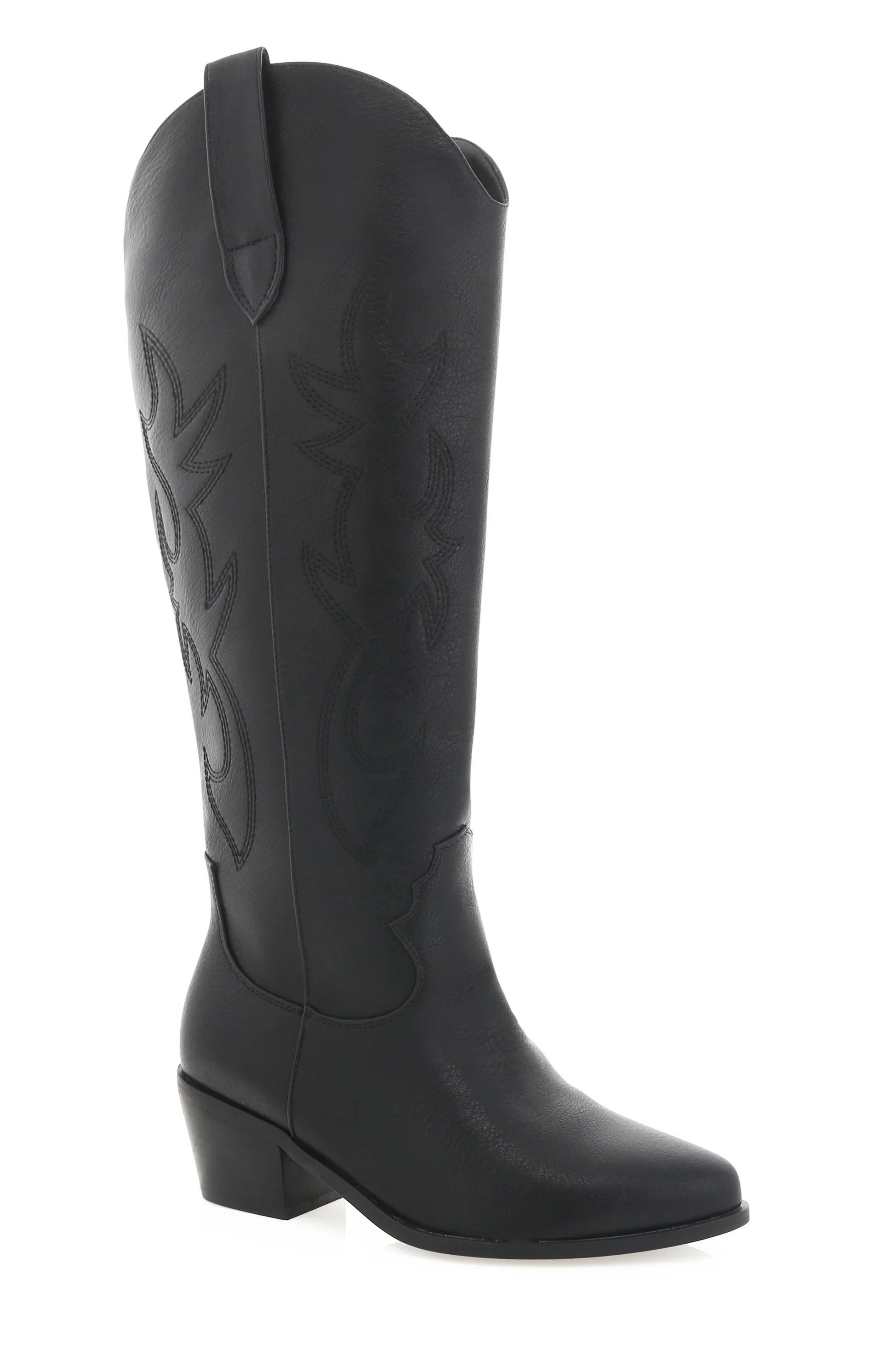 Billini Urson Extra Wide Calf Cowboy Boot ~ Black - Image 7