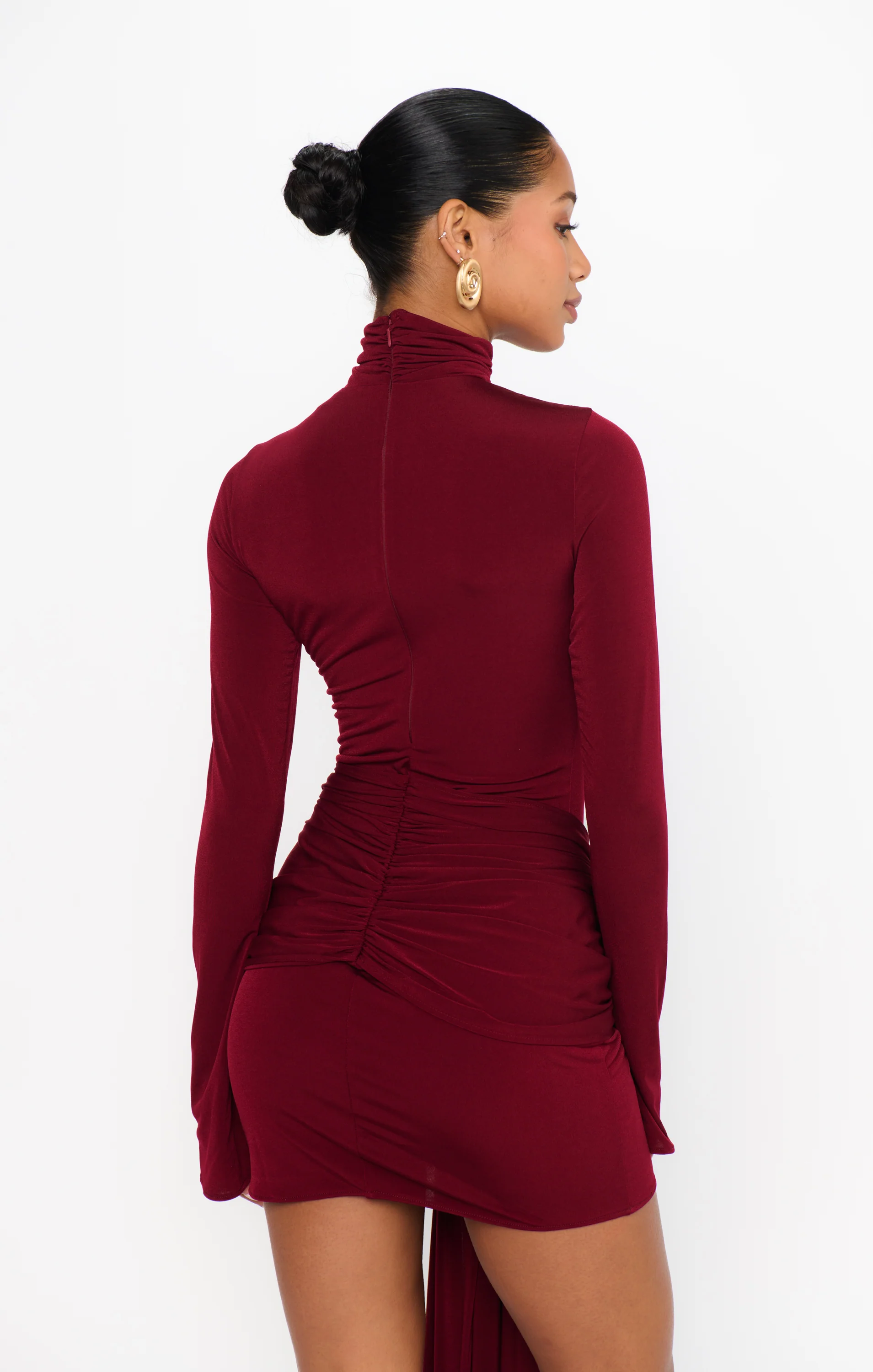 Bleecker Mini Dress ~ Cabernet Red - Image 5
