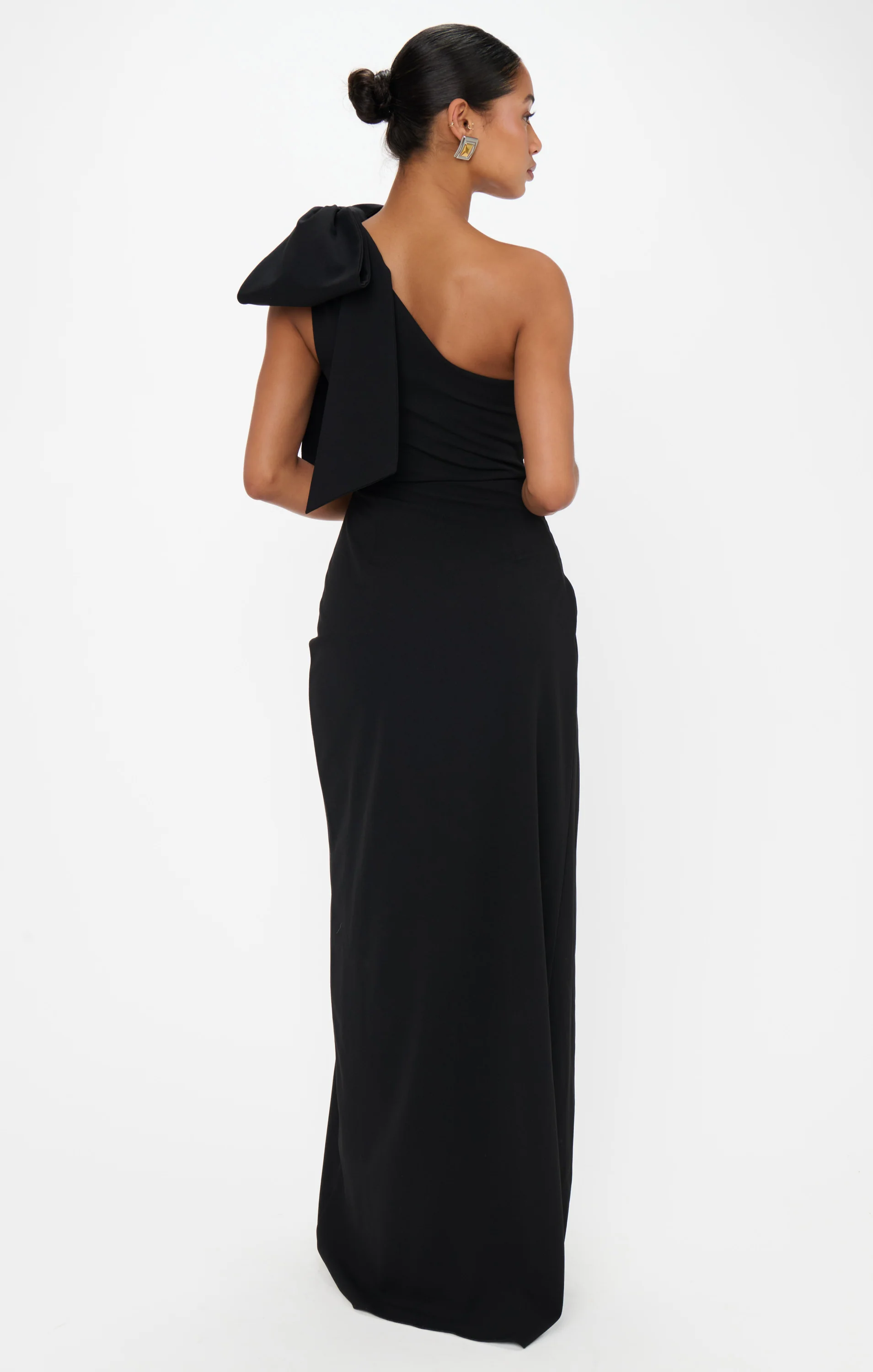 Bliss Bow Dress ~ Black Stretch - Image 2