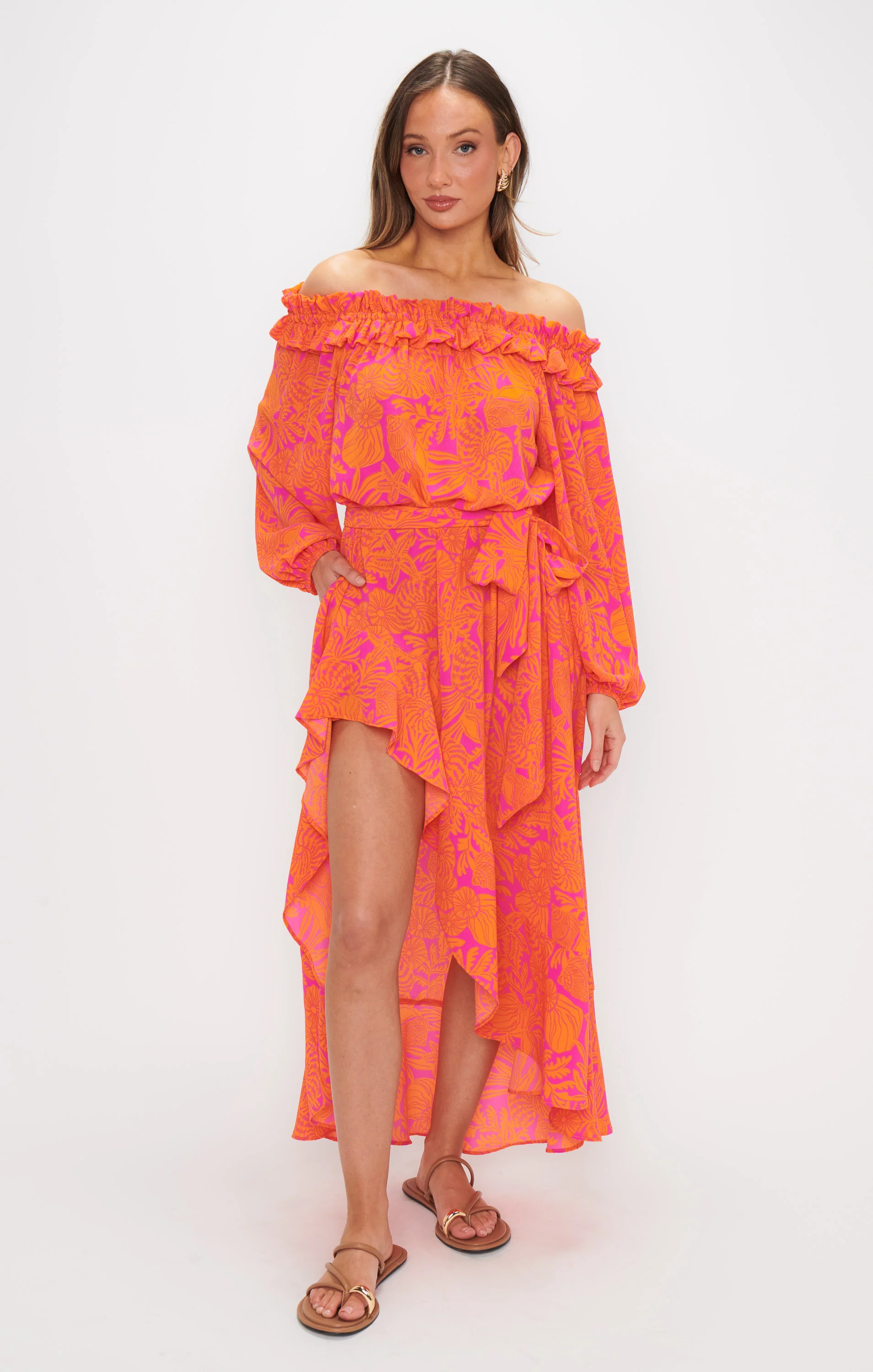 Bobbi Maxi Dress ~ Fuchsia Shells Pebble - Image 2