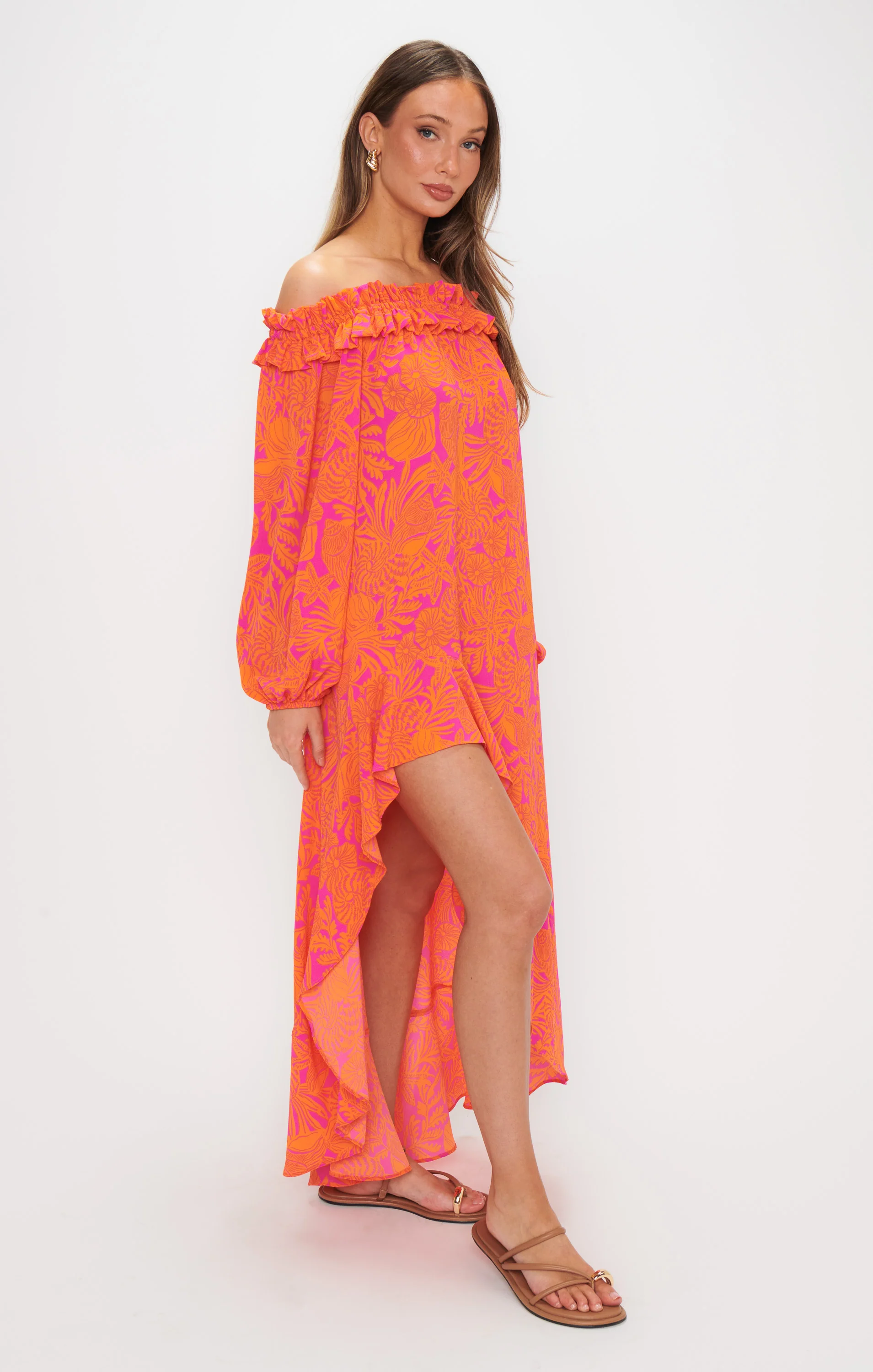 Bobbi Maxi Dress ~ Fuchsia Shells Pebble - Image 3