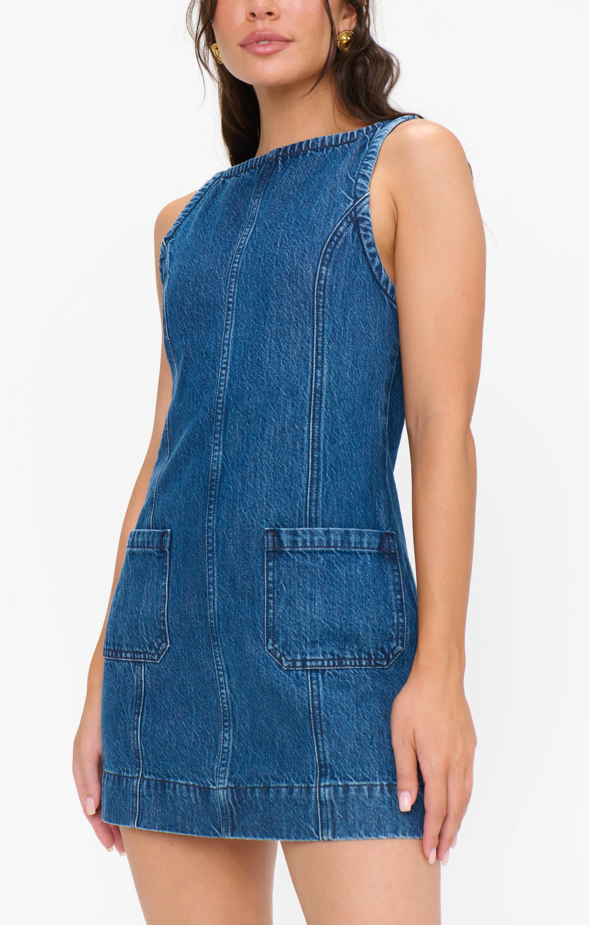 Boulevard Mini Dress ~ Reservoir Blue - Image 2