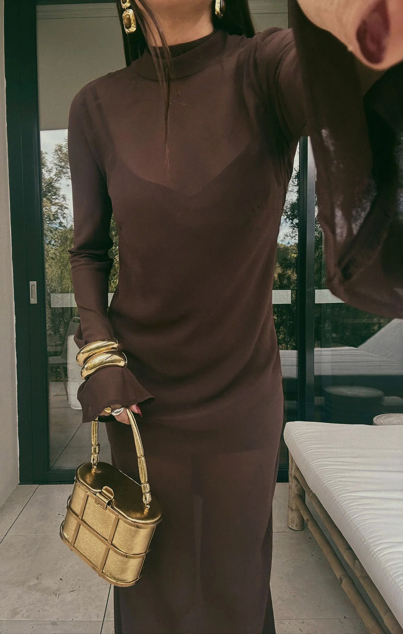 Brandi Maxi Dress ~ Chocolate Chiffon - Image 4