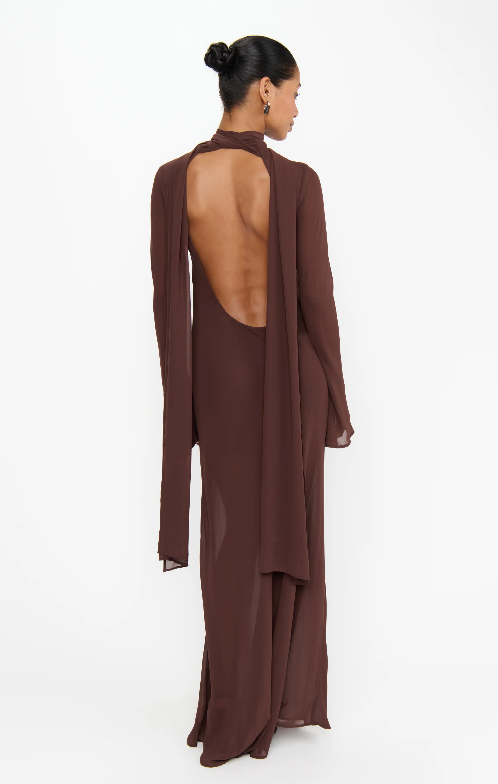 Brandi Maxi Dress ~ Chocolate Chiffon - Image 6