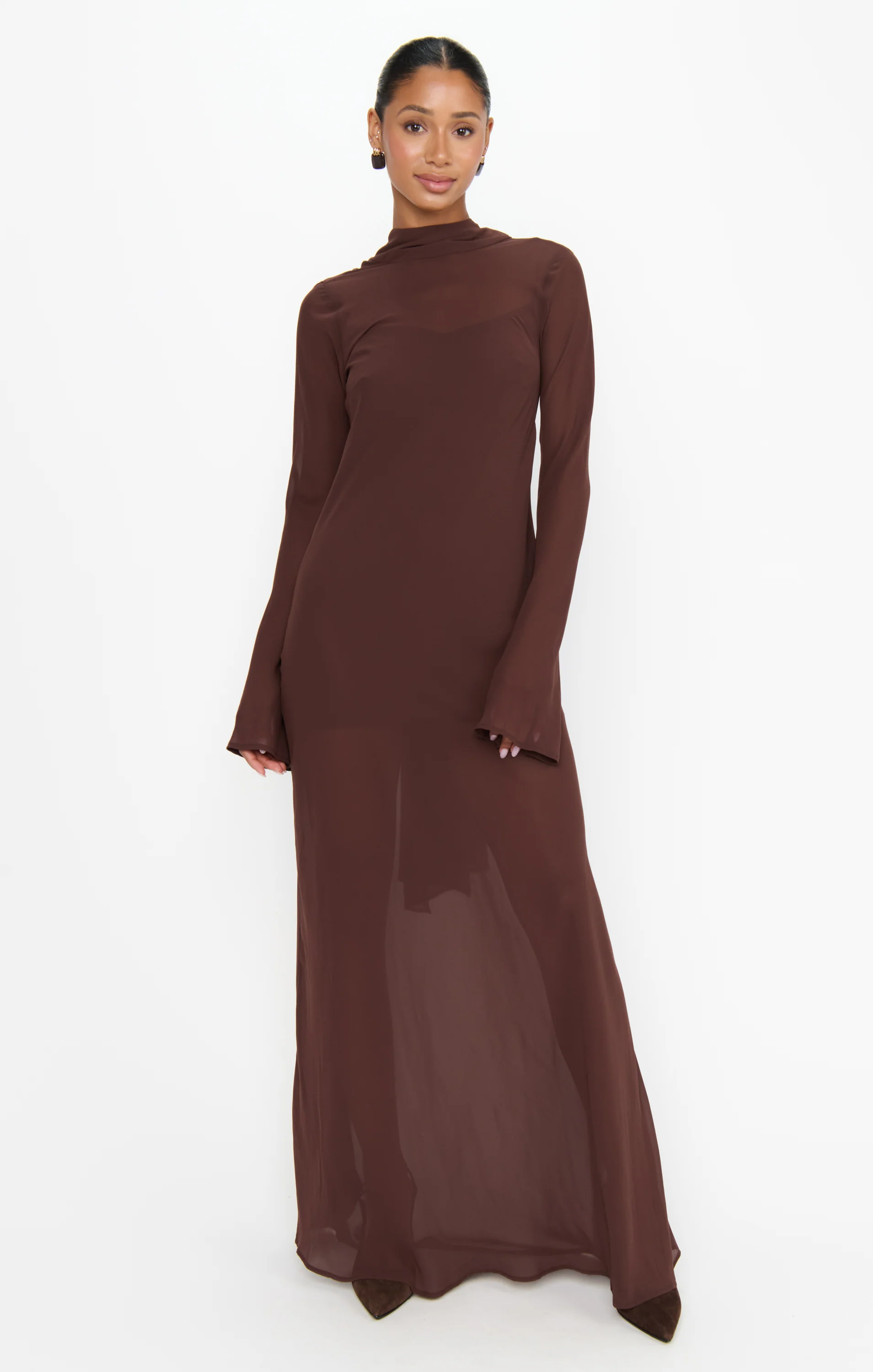 Brandi Maxi Dress ~ Chocolate Chiffon - Image 7