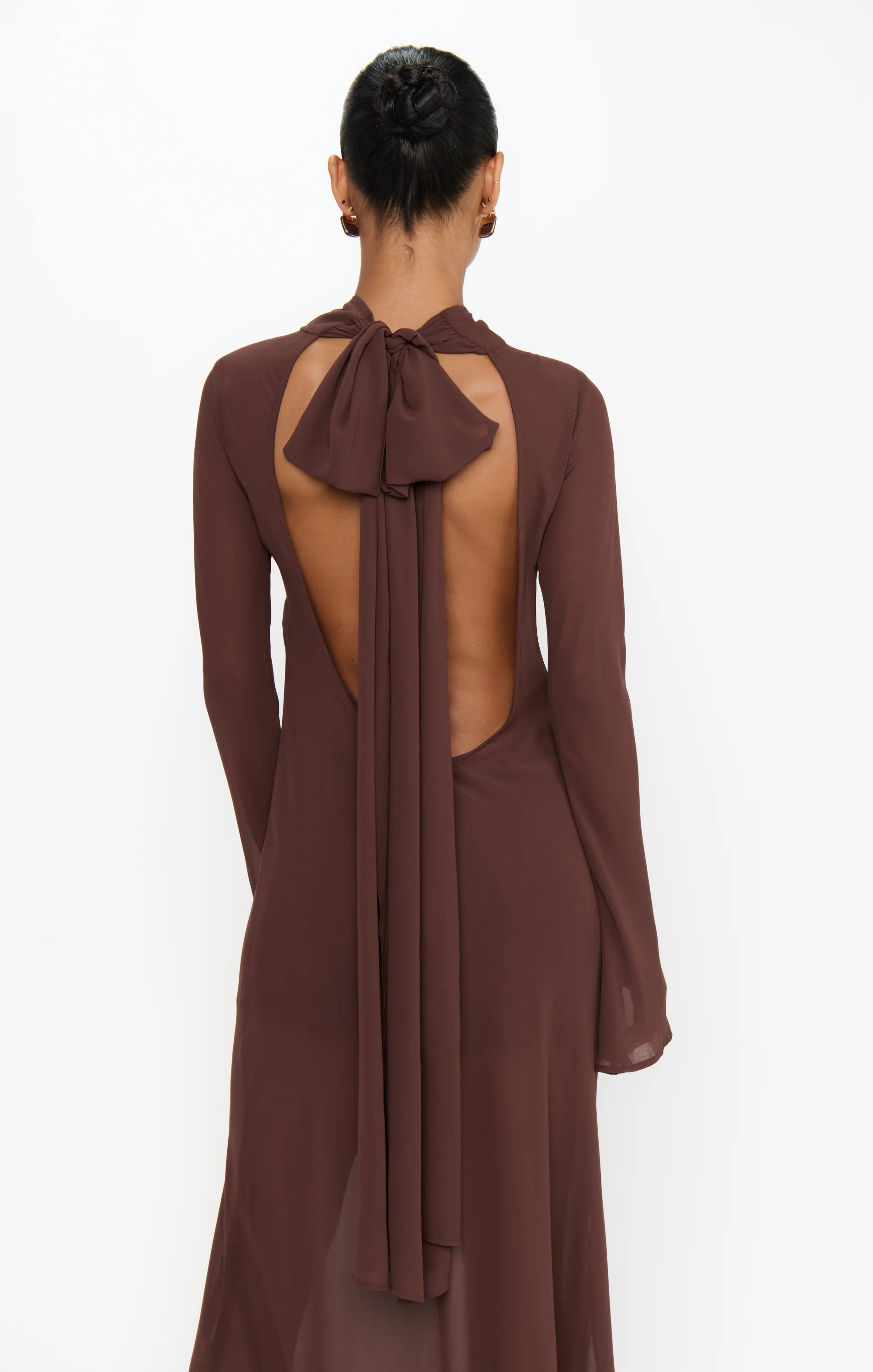Brandi Maxi Dress ~ Chocolate Chiffon - Image 8
