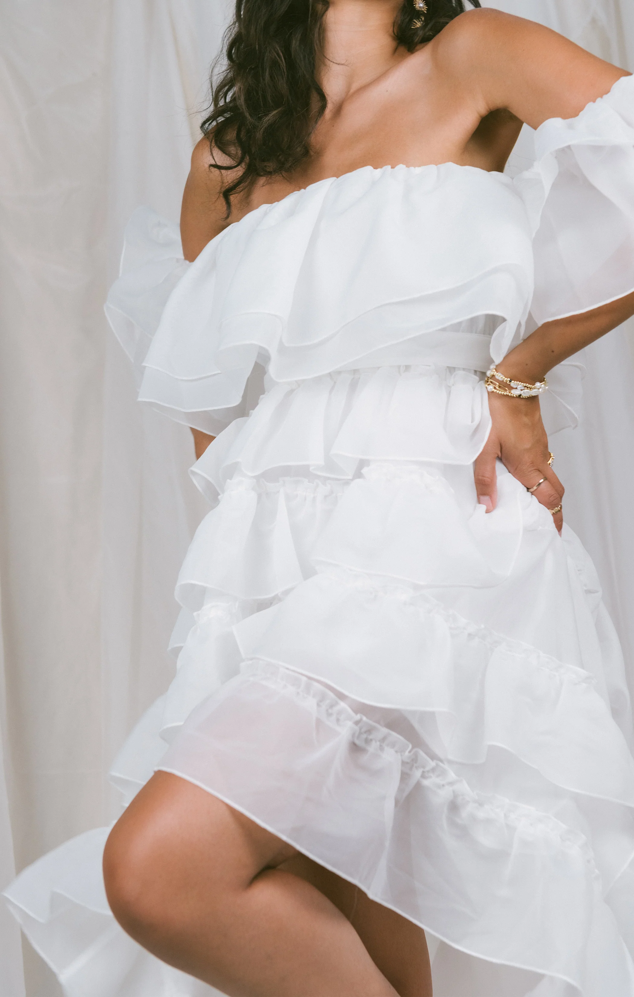 Brandy Maxi Dress ~ White Organza - Image 4
