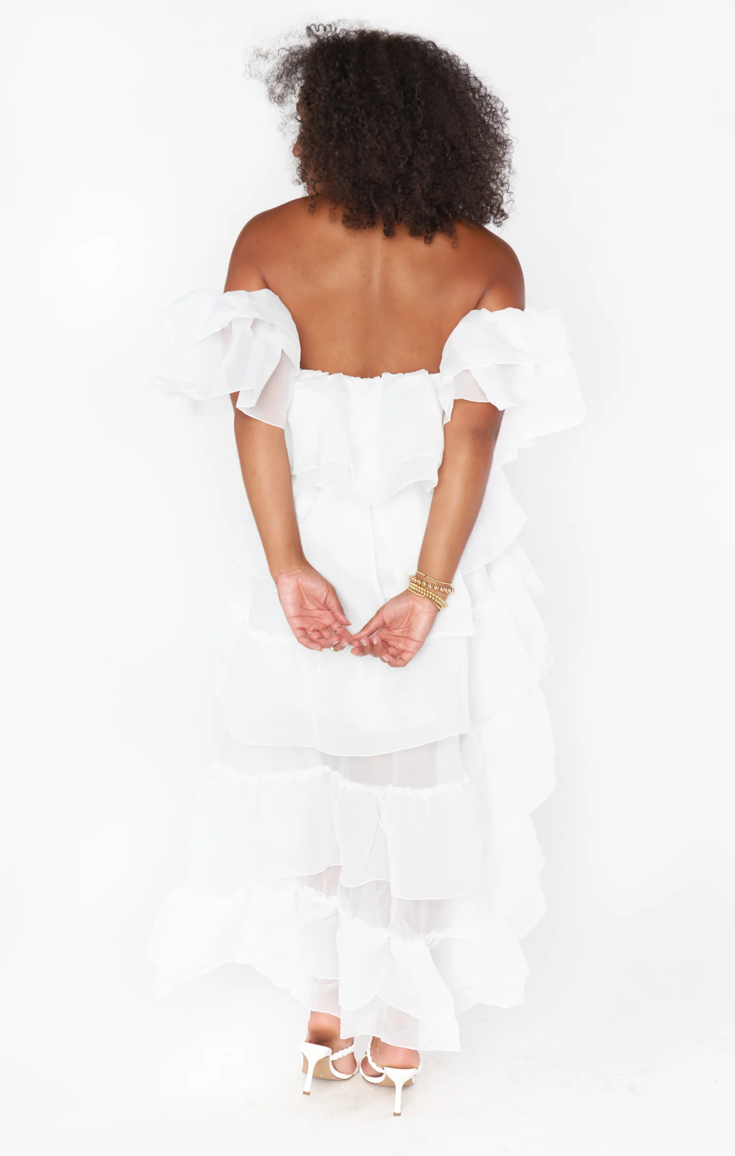 Brandy Maxi Dress ~ White Organza - Image 7