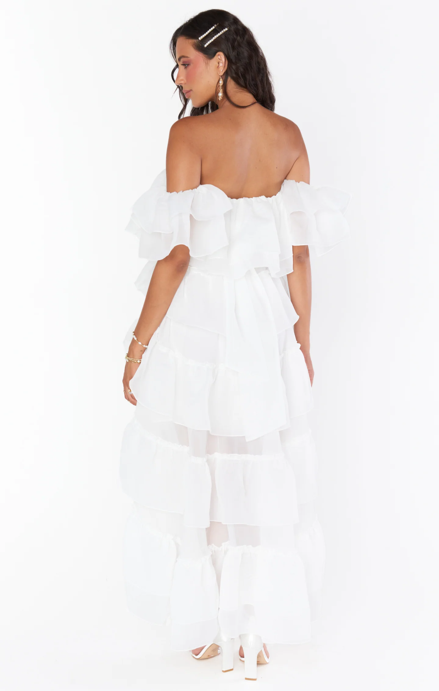 Brandy Maxi Dress ~ White Organza - Image 8