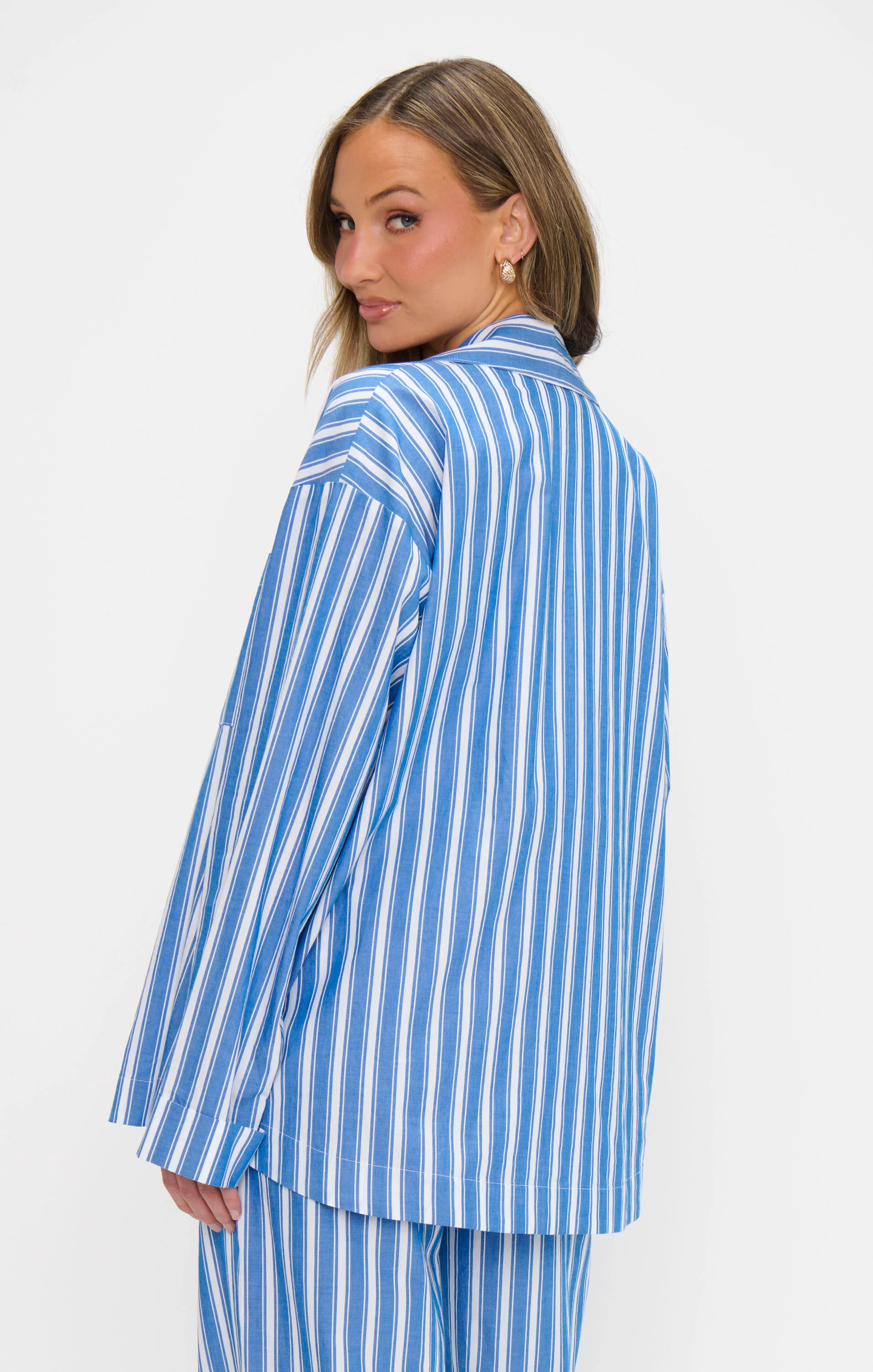 Braxton Button Down ~ Coastal Blue Stripe - Image 8