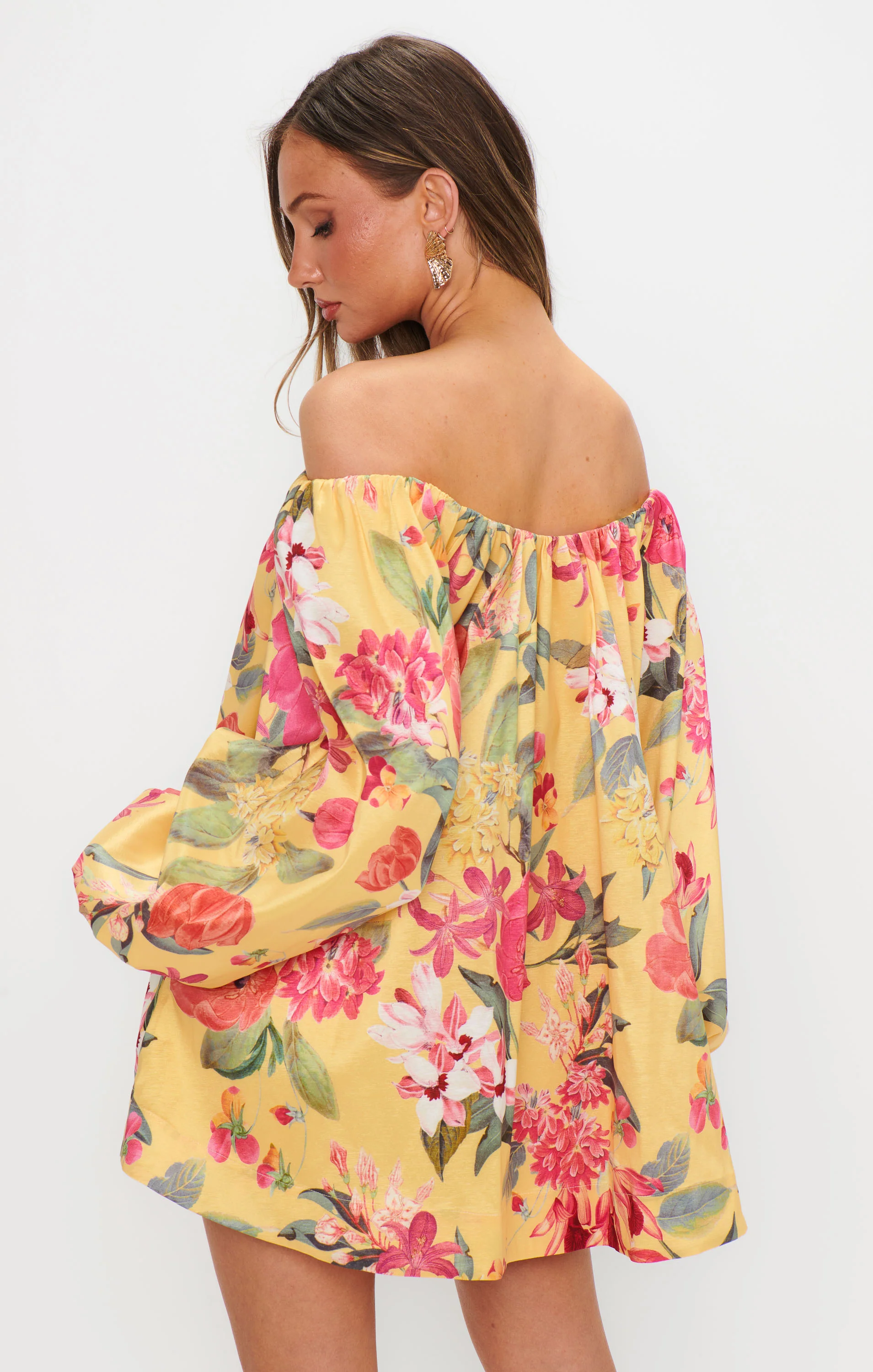 Brenna Mini Dress ~ Mimosa Floral Taffeta - Image 3