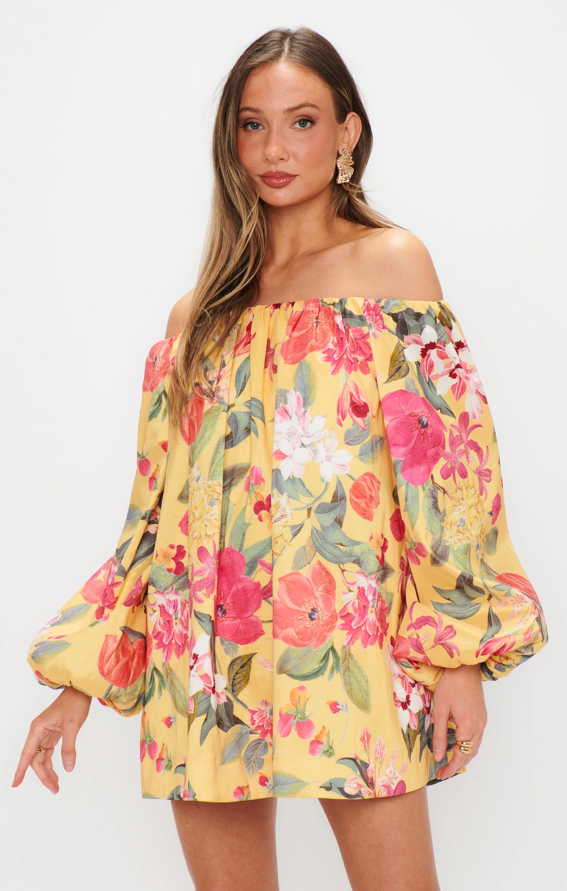 Brenna Mini Dress ~ Mimosa Floral Taffeta - Image 5