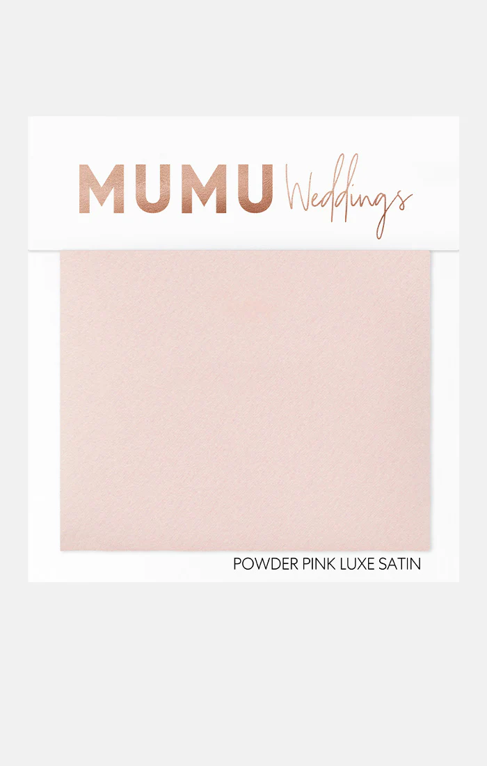 Bridesmaid Fabric Swatch ~ Powder Pink Luxe Satin