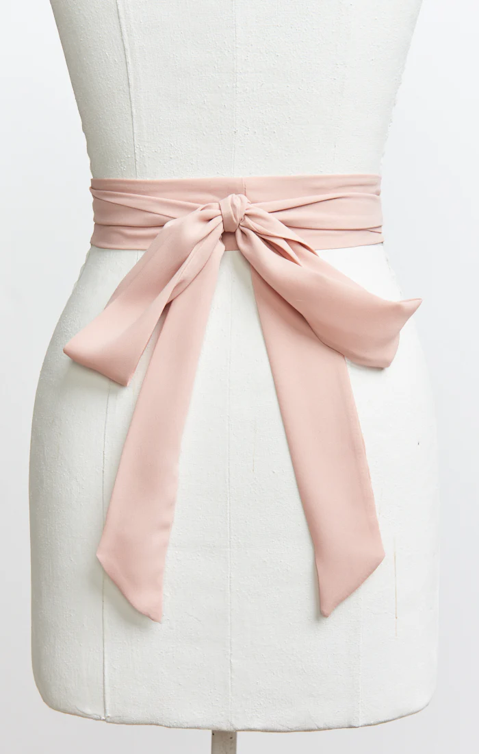 Bridesmaid Sash ~ Dusty Blush Crisp - Image 2