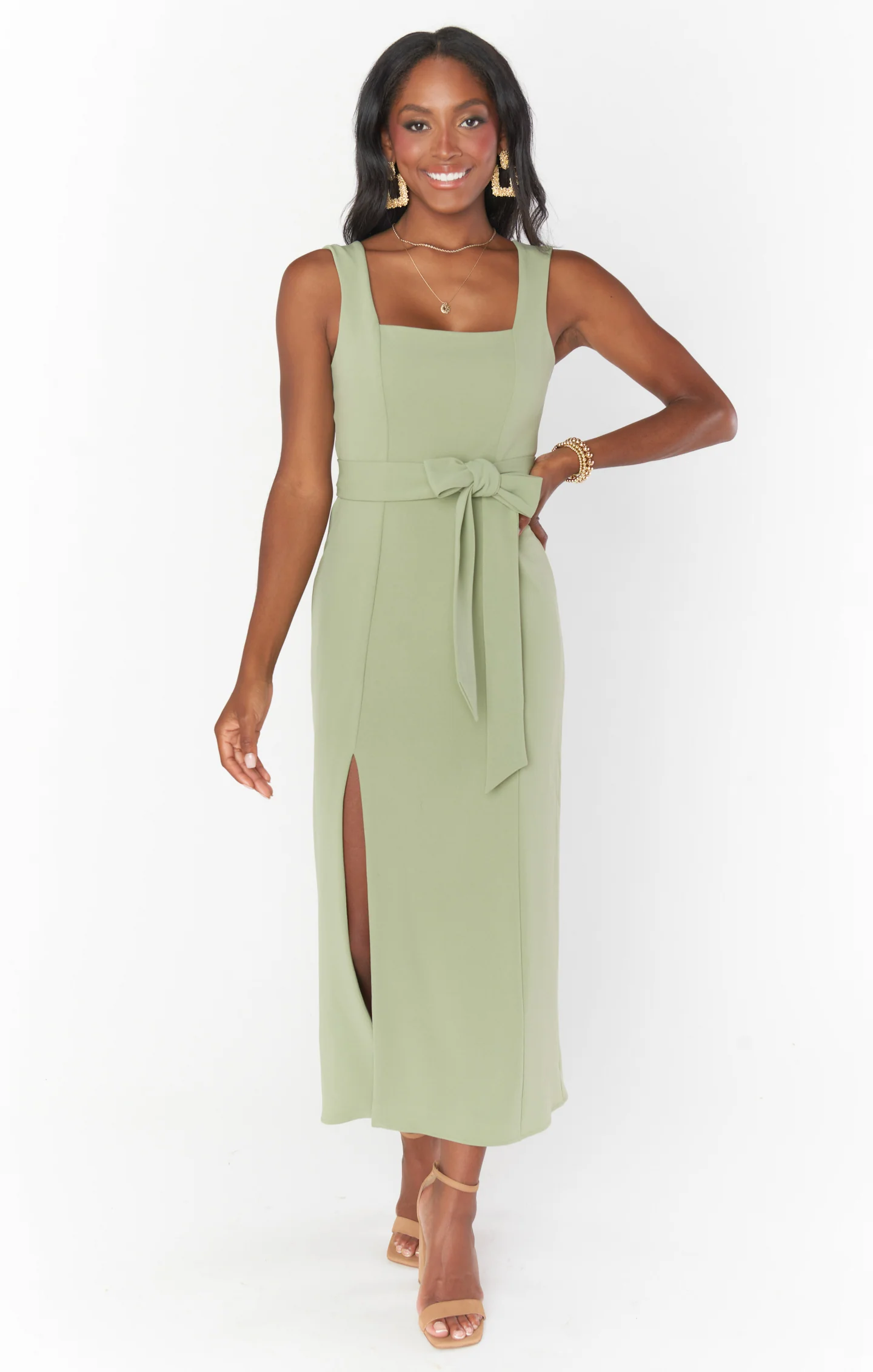 Bridesmaid Sash ~ Moss Green Stretch - Image 4