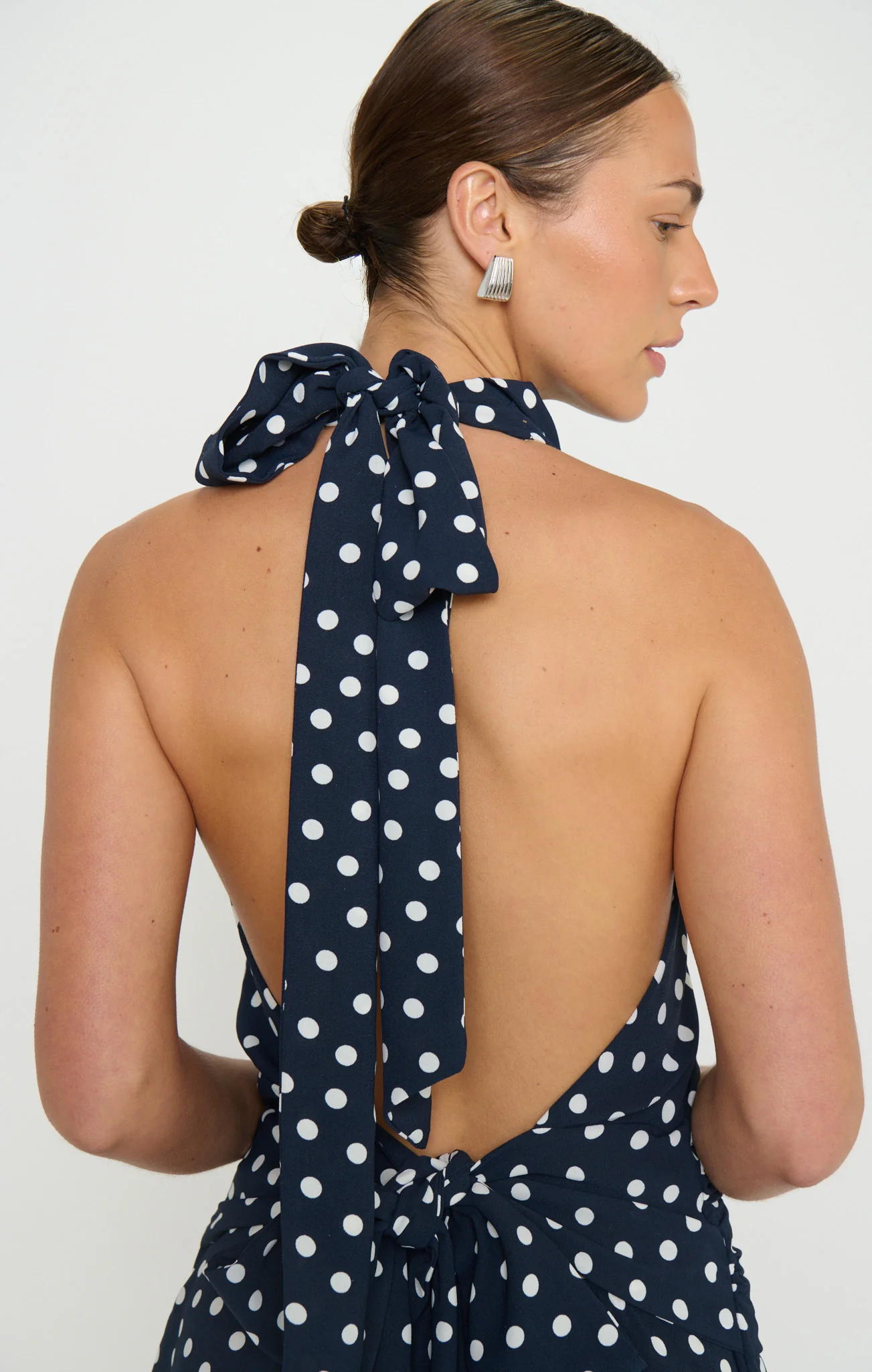 Brynn Mini Dress ~ Navy Polka Dot - Image 8