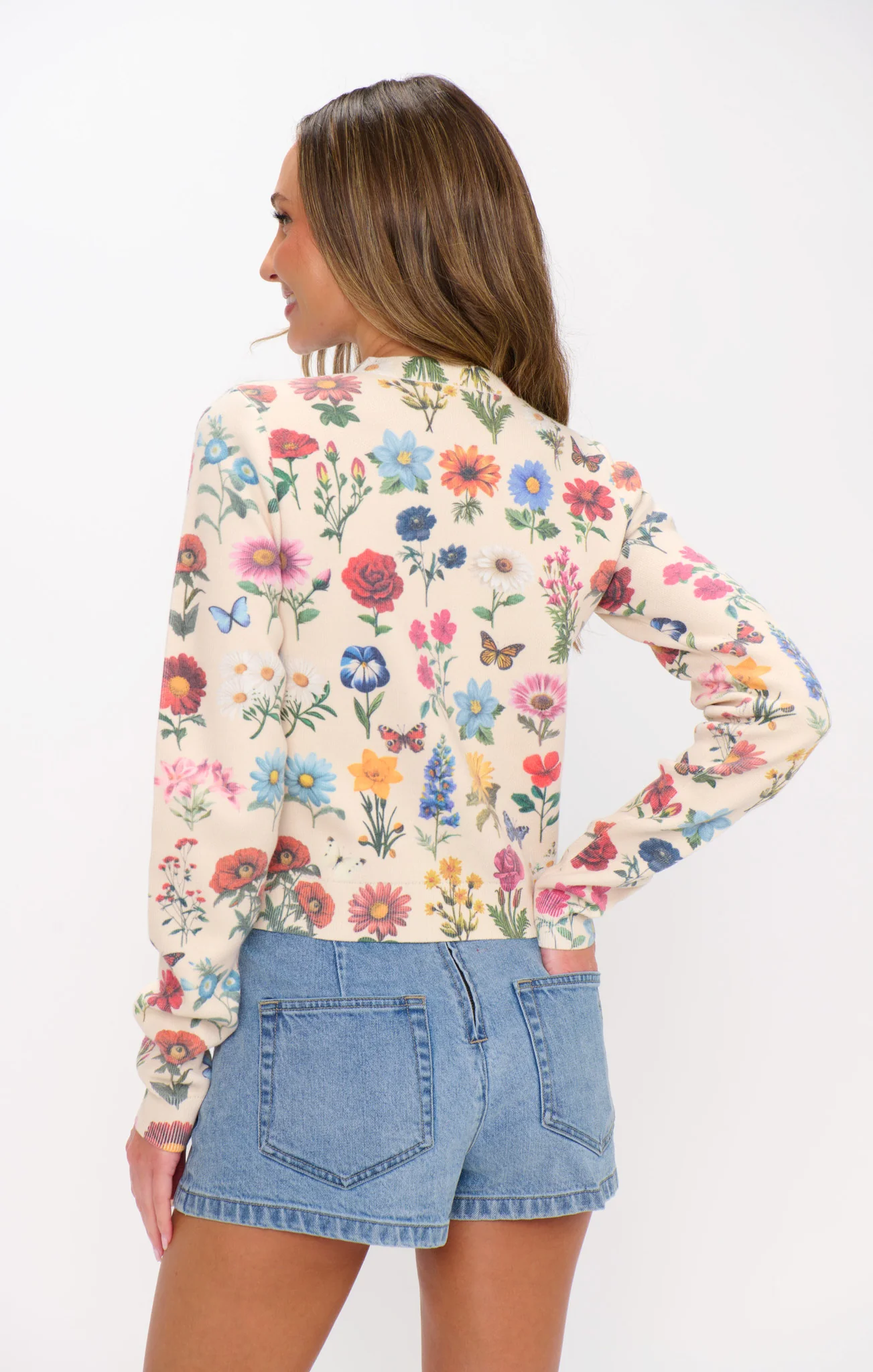 Cafe Cardigan ~ French Floral Knit - Image 4