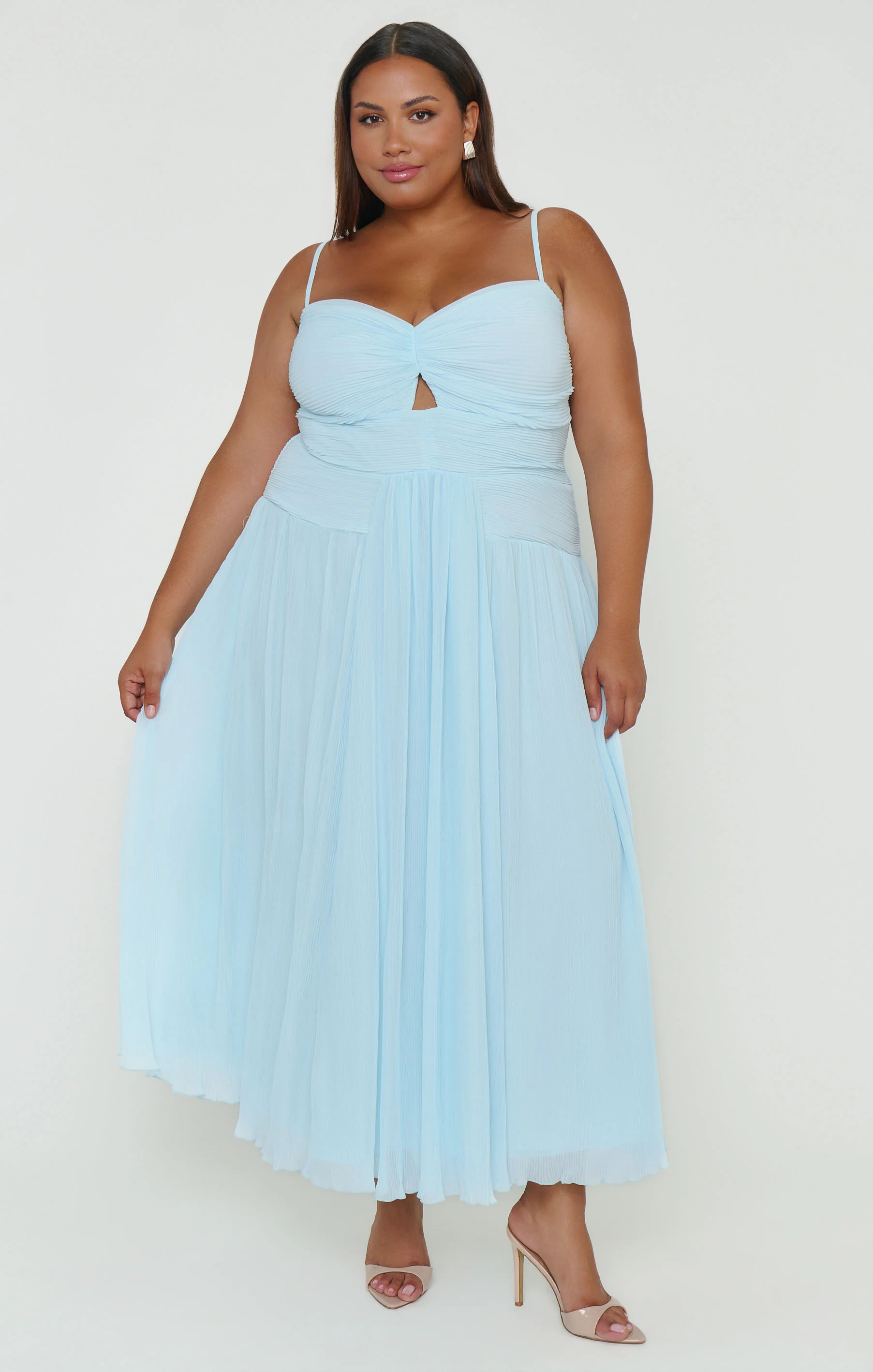 Camille Midi Dress ~ Ice Blue - Image 3