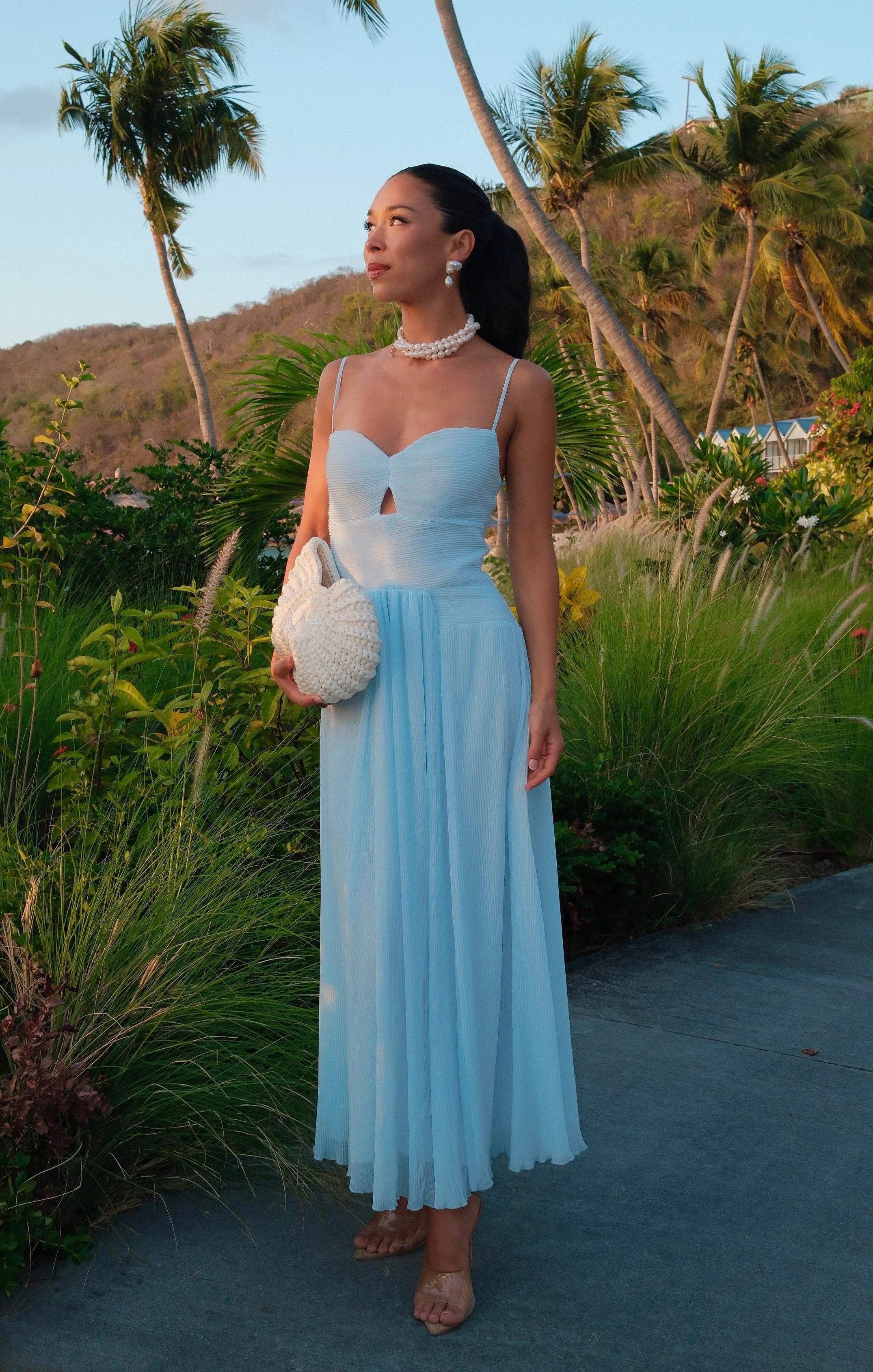 Camille Midi Dress ~ Ice Blue - Image 5