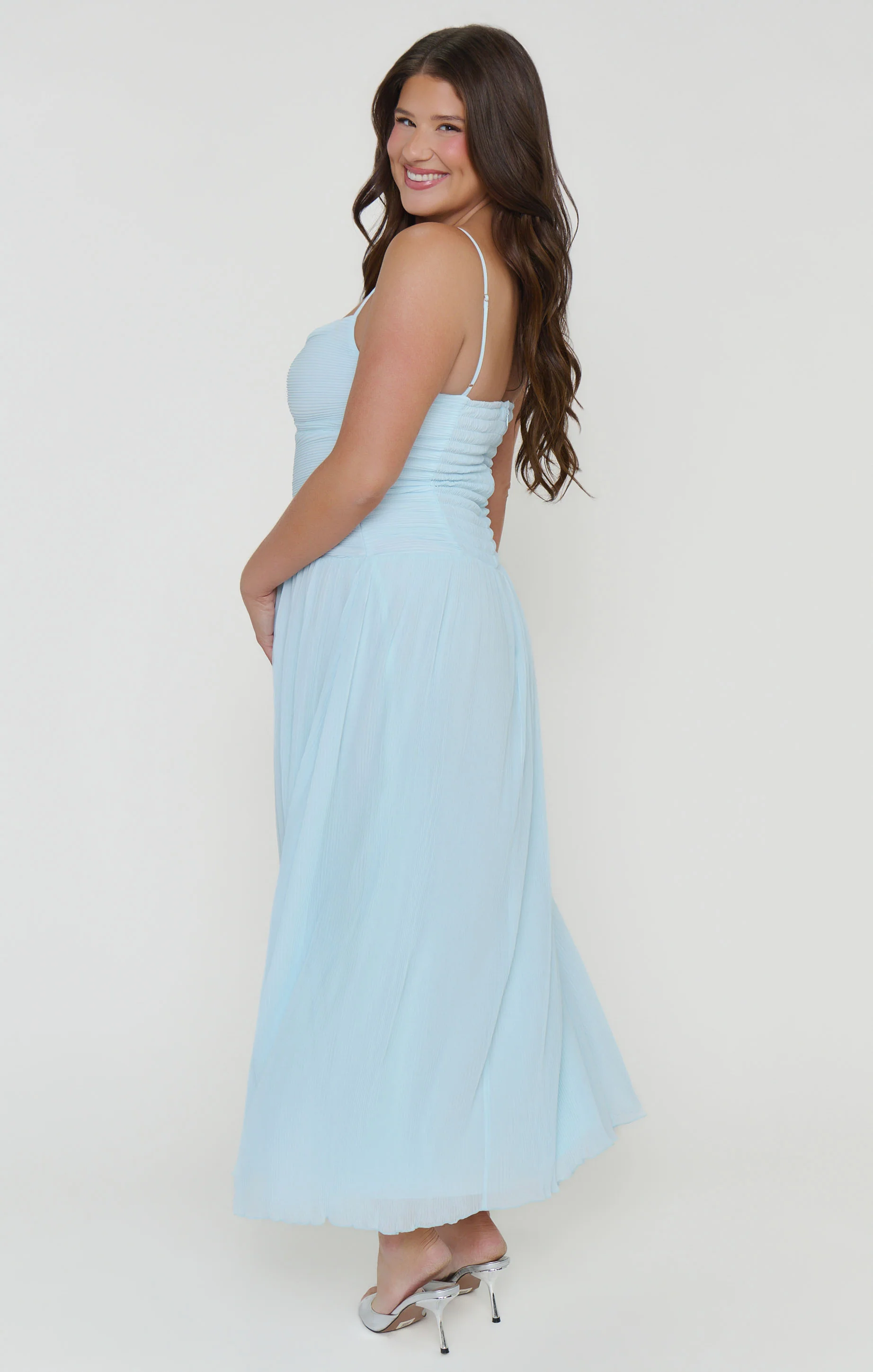 Camille Midi Dress ~ Ice Blue - Image 7