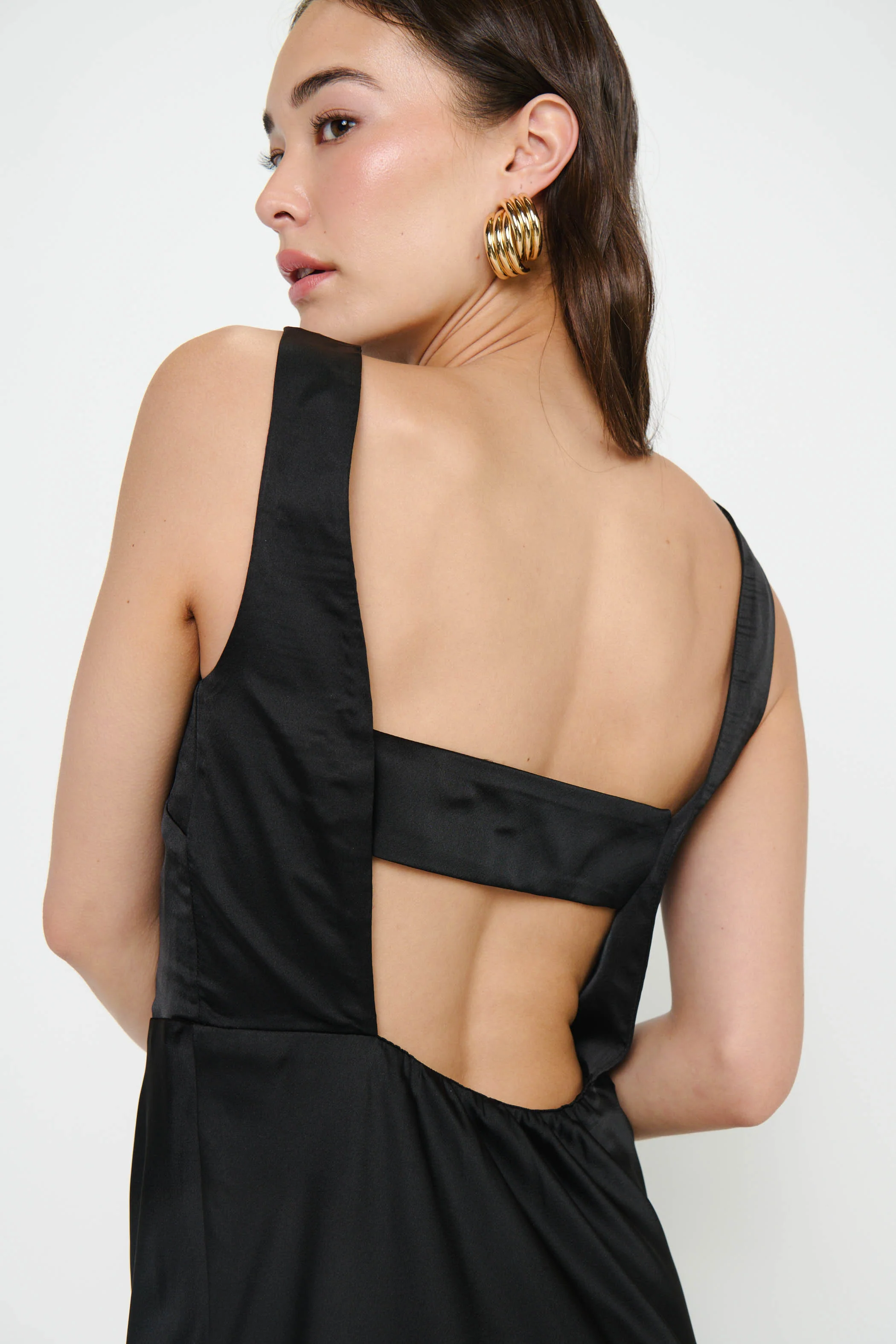 Candice Dress ~ Black Luxe Satin - Image 7