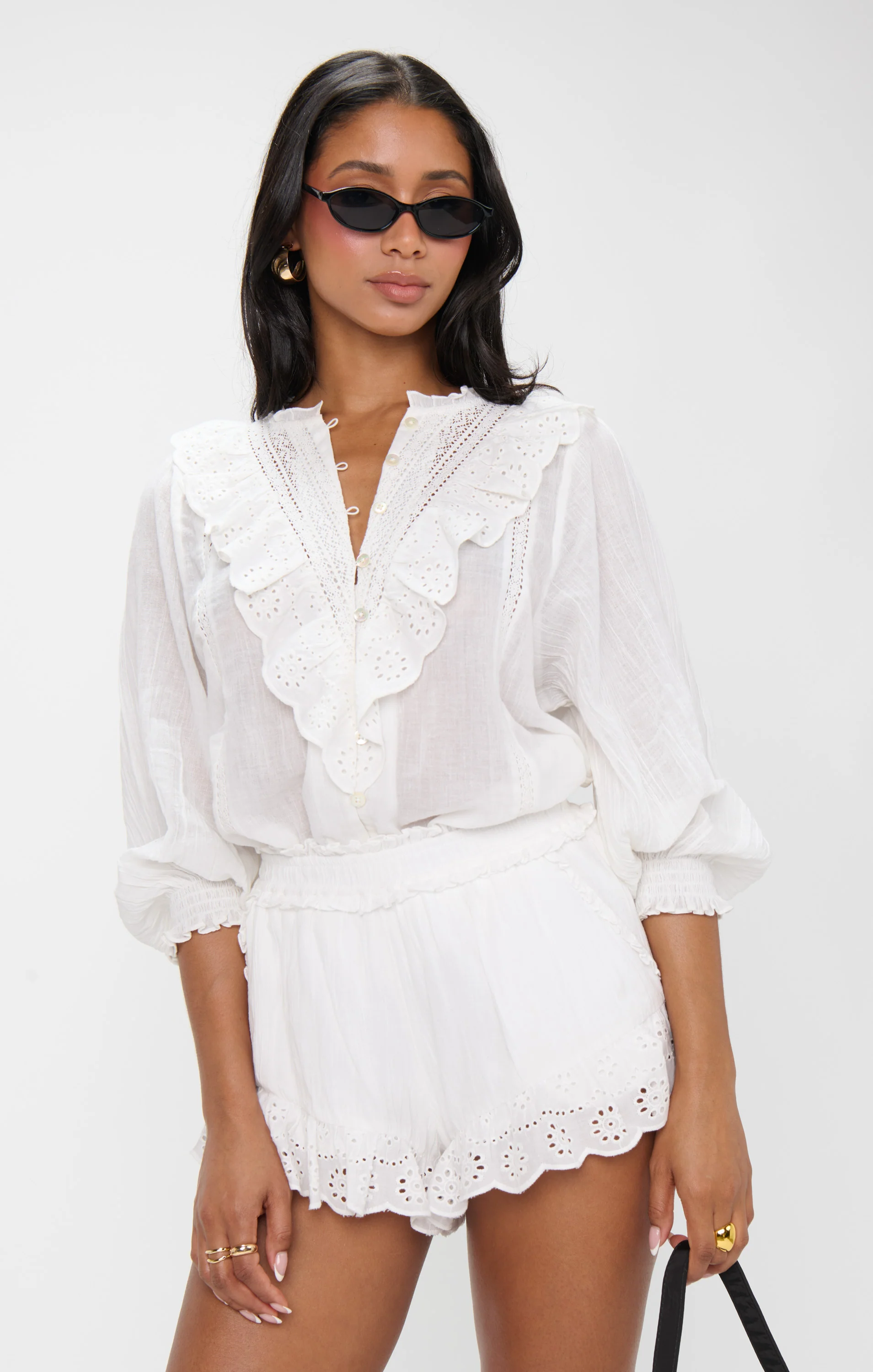 Cannes Shorts ~ White Eyelet - Image 2