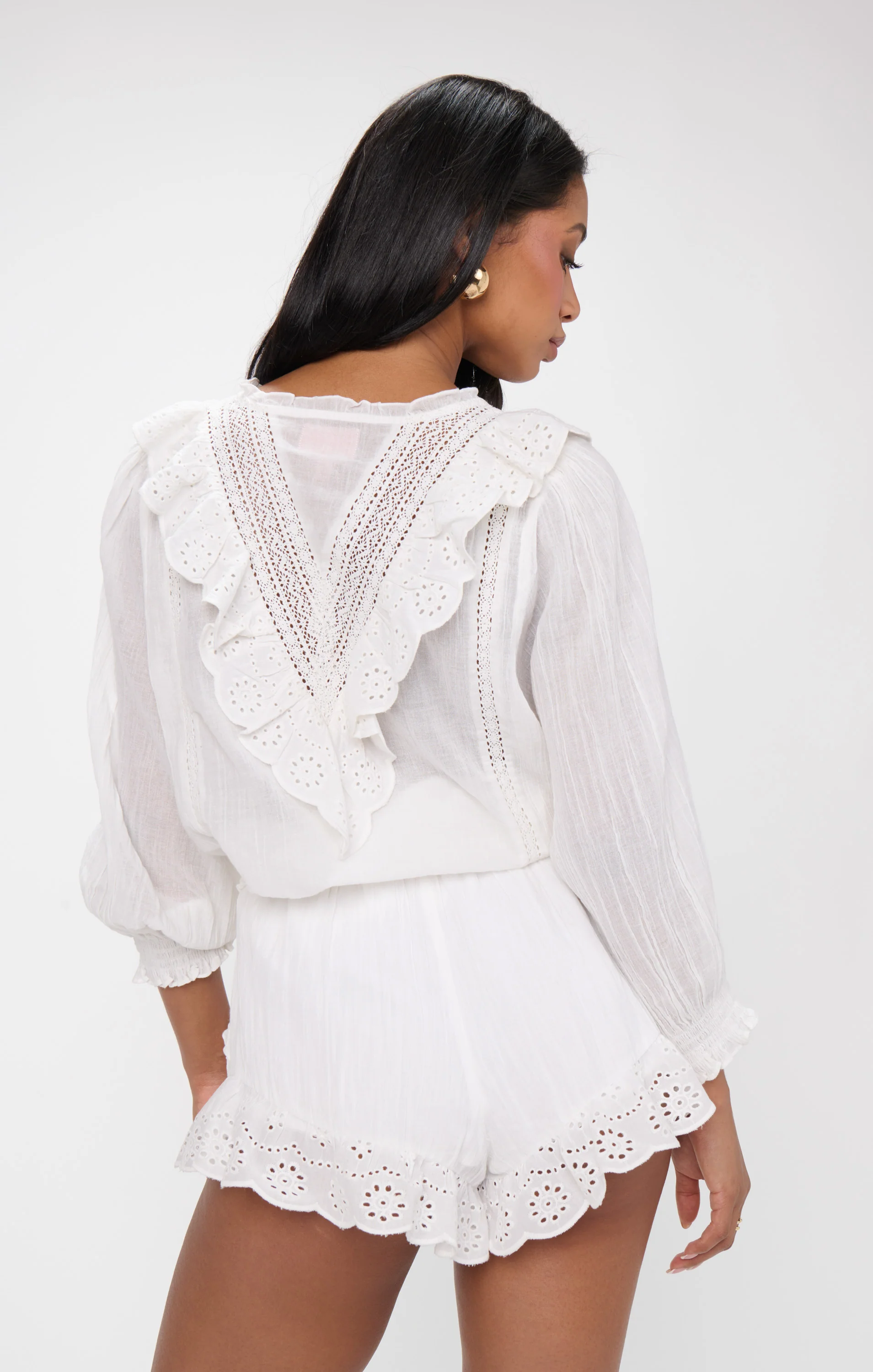 Cannes Shorts ~ White Eyelet - Image 6