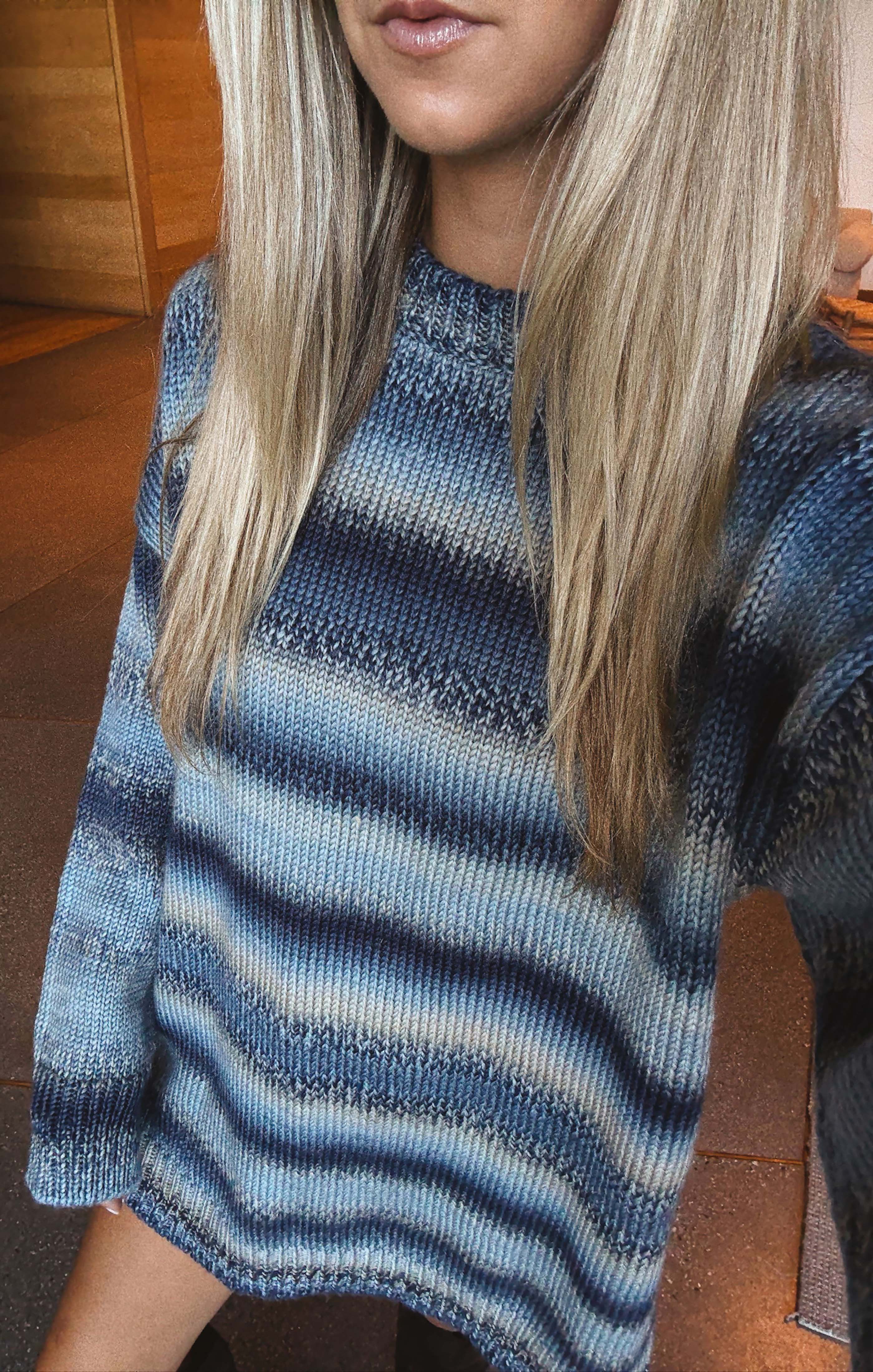 Canyon Tunic Sweater ~ Midnight Blue Knit - Image 2