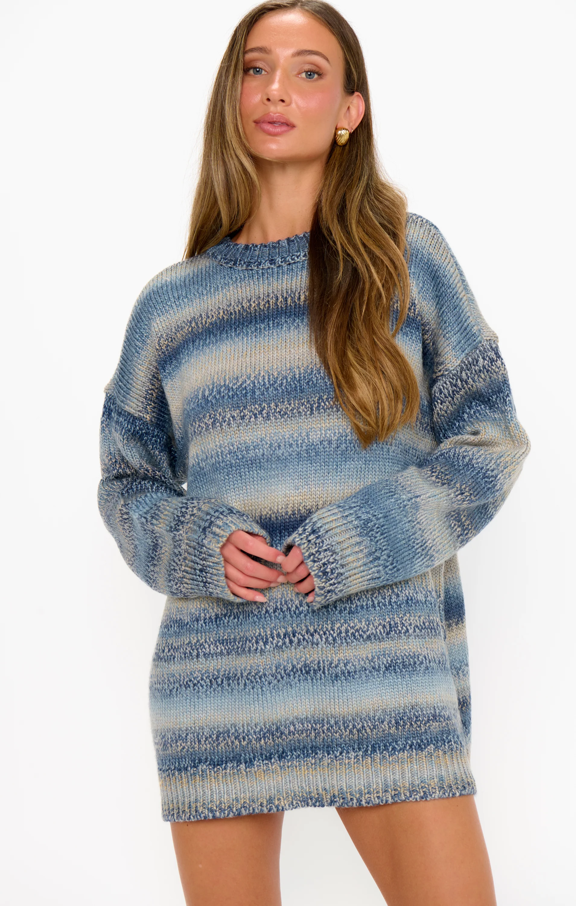 Canyon Tunic Sweater ~ Midnight Blue Knit - Image 5