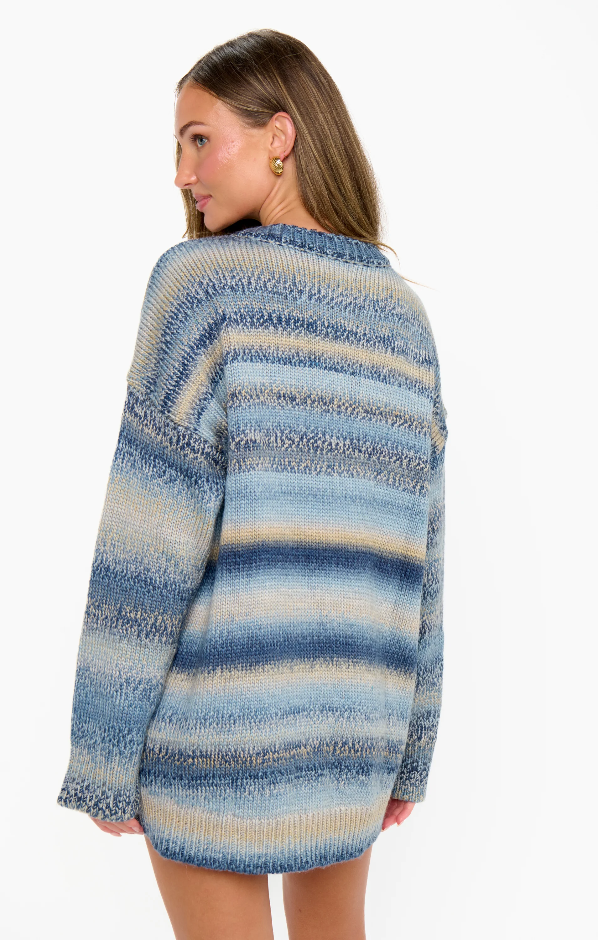 Canyon Tunic Sweater ~ Midnight Blue Knit - Image 6