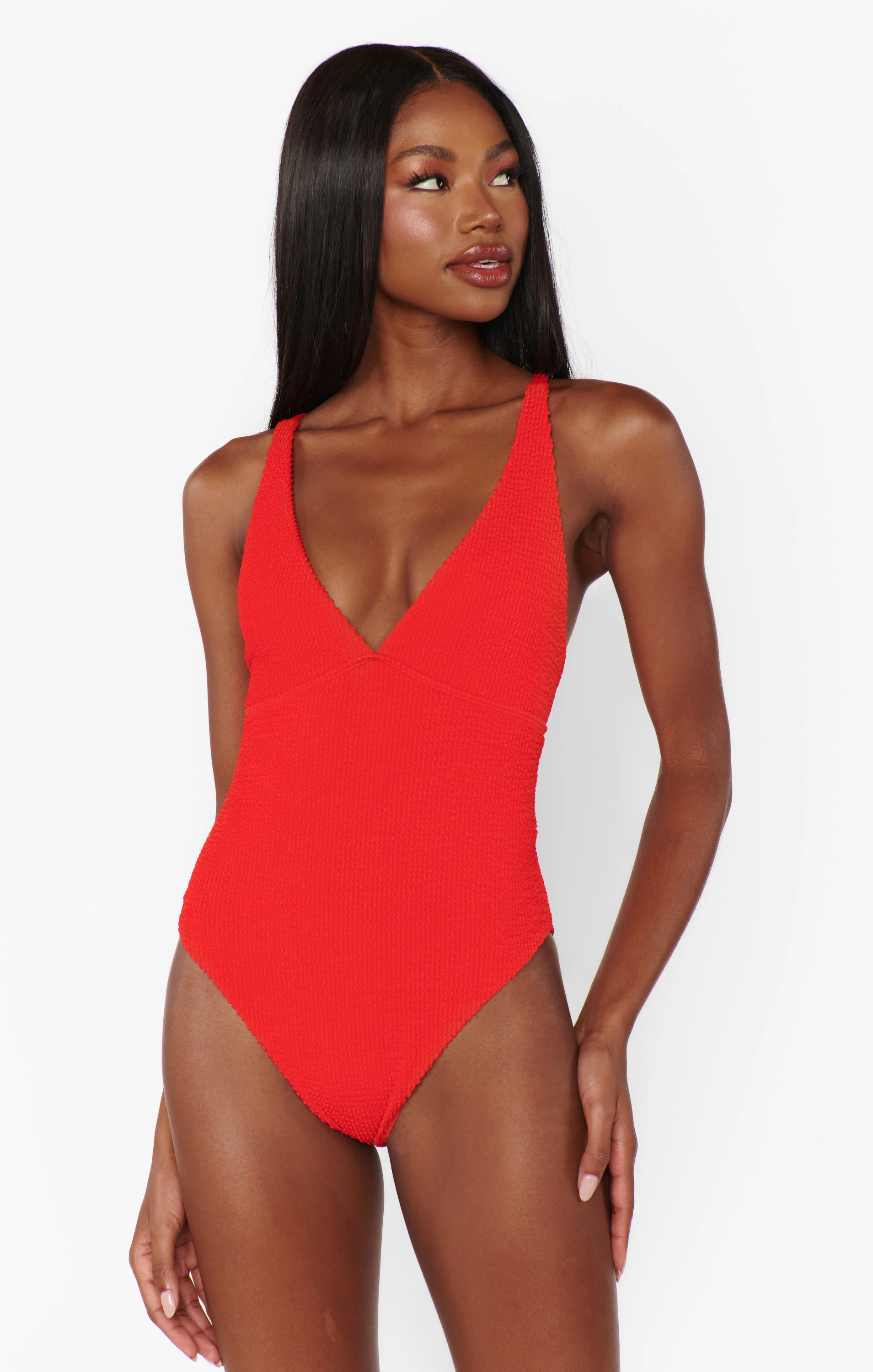 Cape May One Piece ~ Hot Tamale Red Scrunch - Image 3