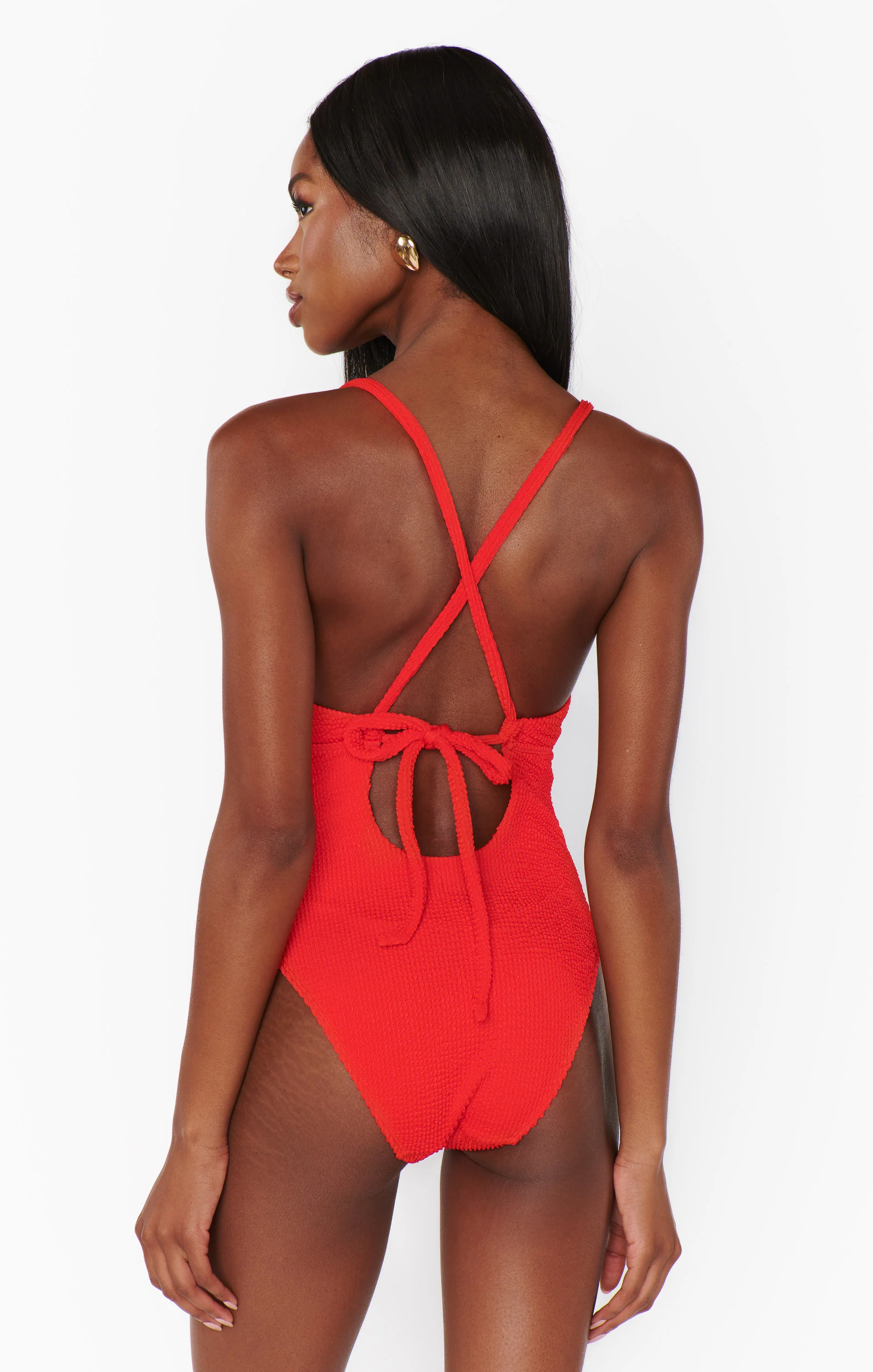 Cape May One Piece ~ Hot Tamale Red Scrunch - Image 4