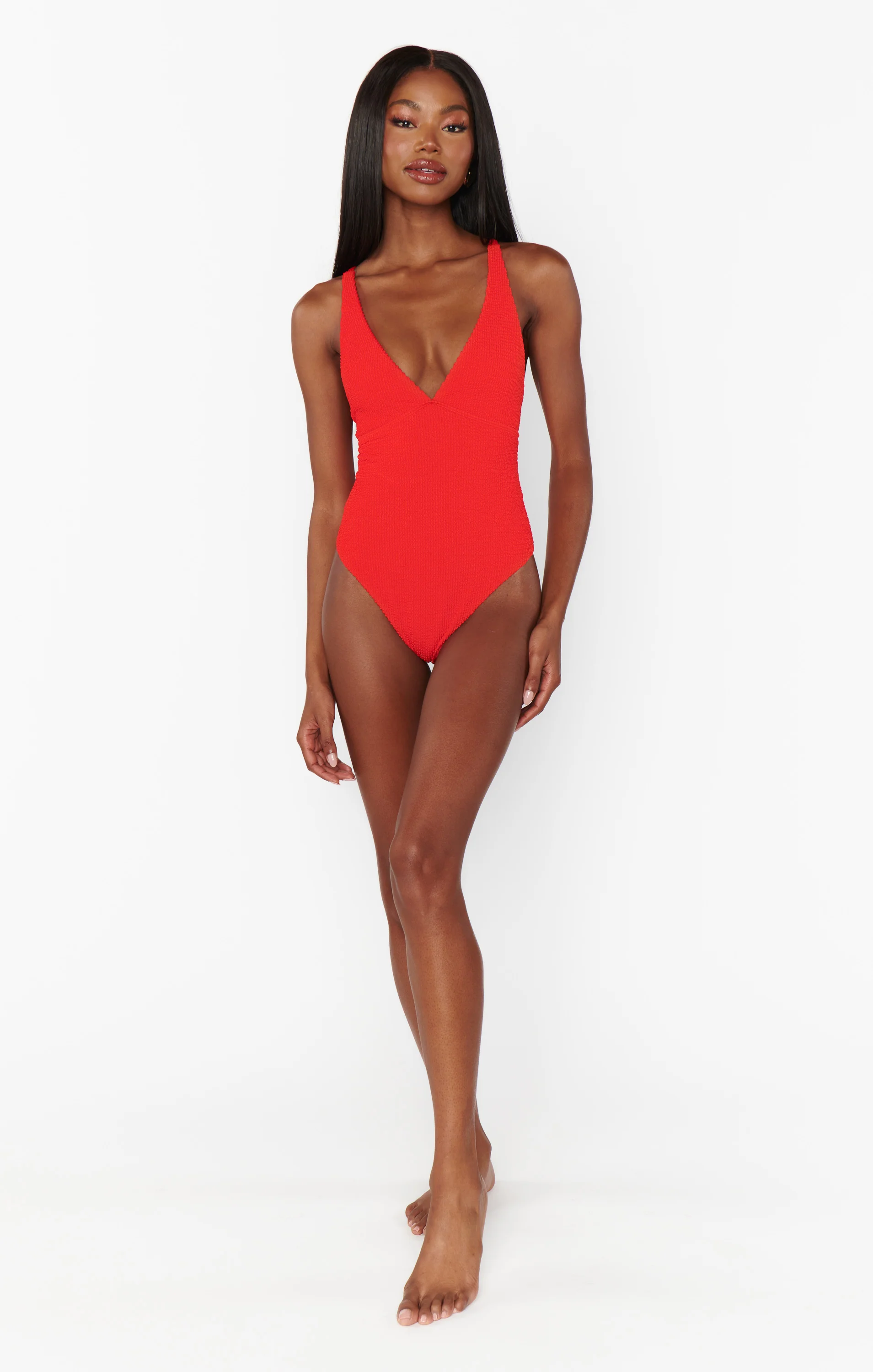 Cape May One Piece ~ Hot Tamale Red Scrunch - Image 5
