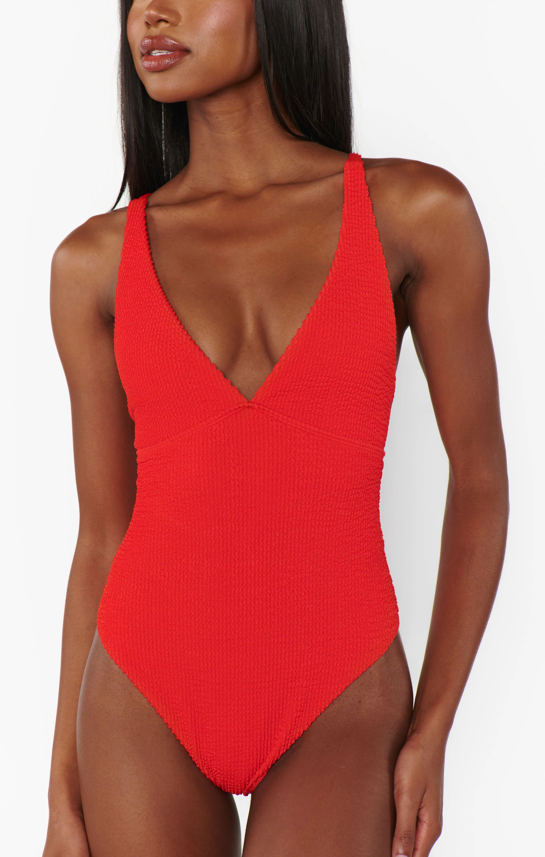 Cape May One Piece ~ Hot Tamale Red Scrunch - Image 6