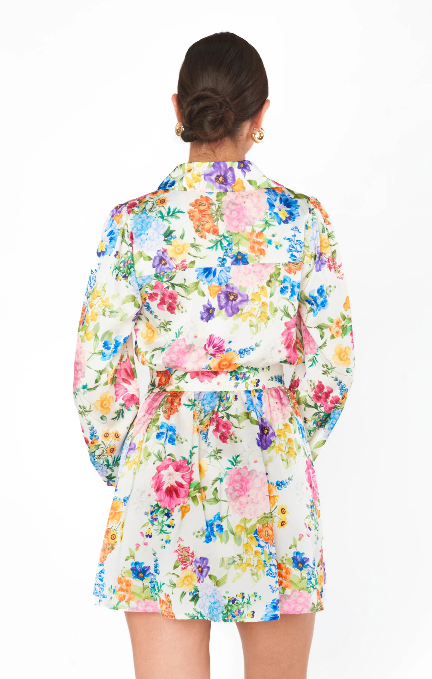 Carrie Collared Dress ~ Ivory Botanical Floral - Image 4