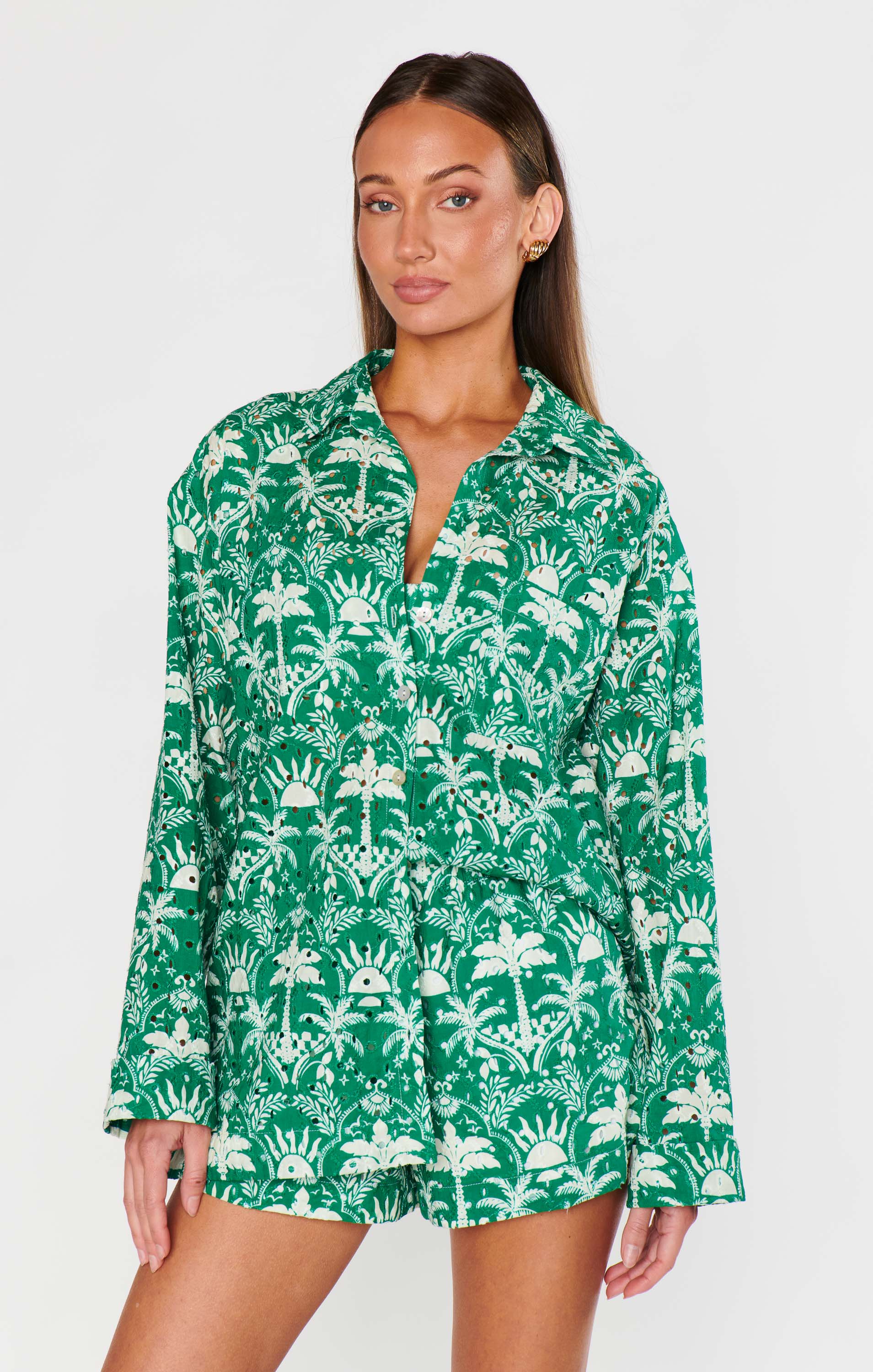 Carry On Button Down ~ Tiki Palms - Image 2