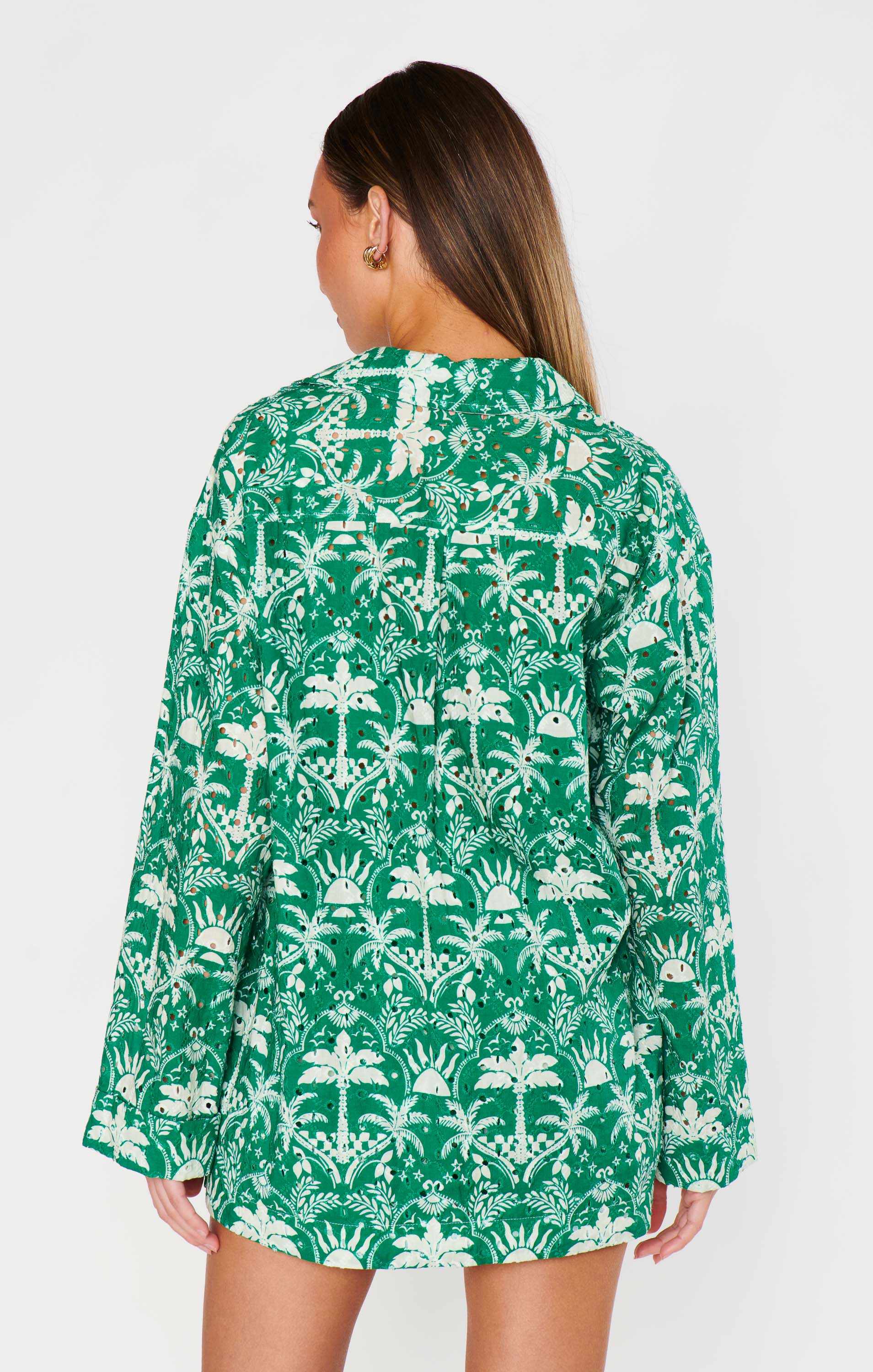 Carry On Button Down ~ Tiki Palms - Image 4