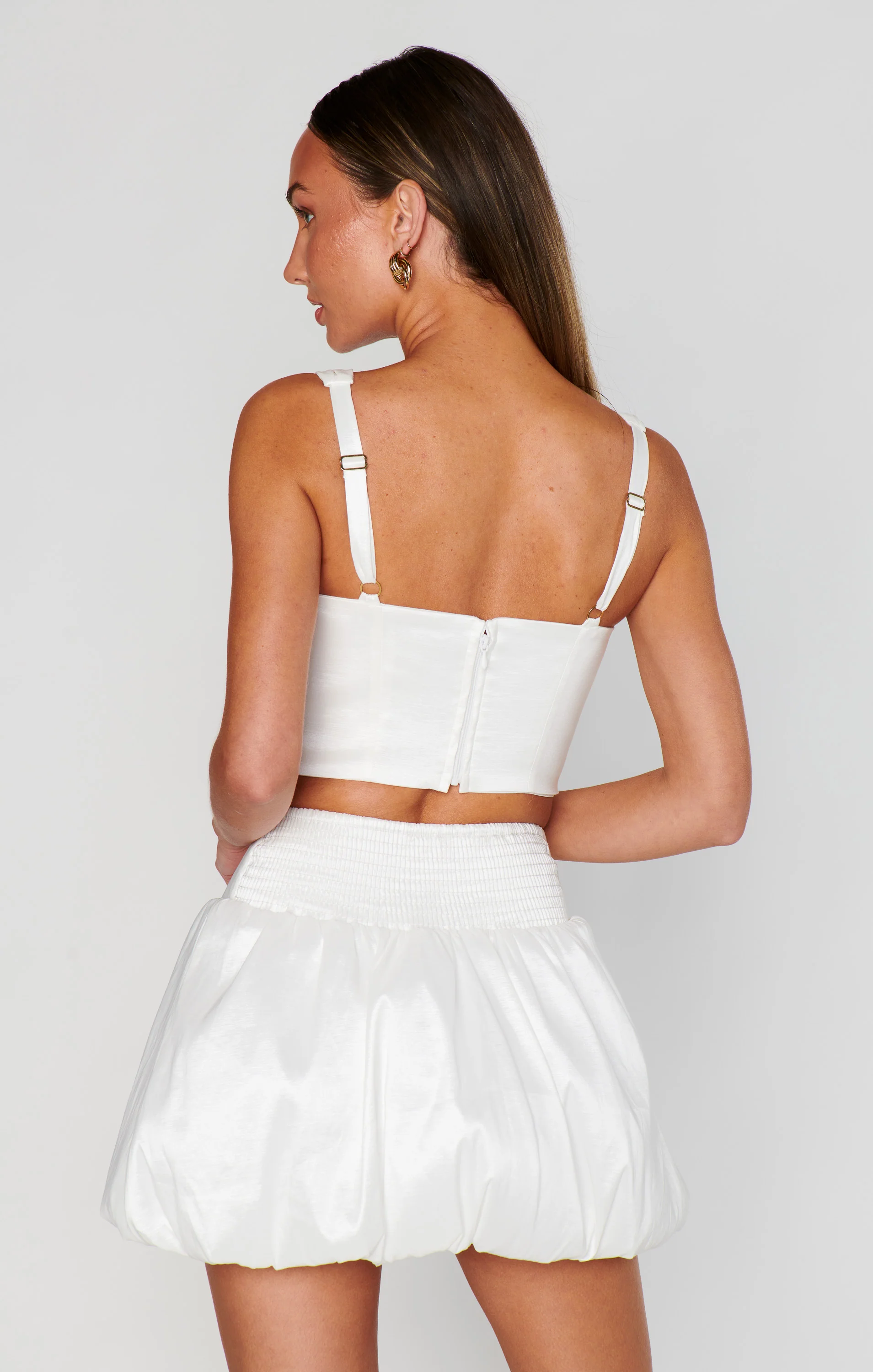 Celeste Skort ~ White Taffeta - Image 3