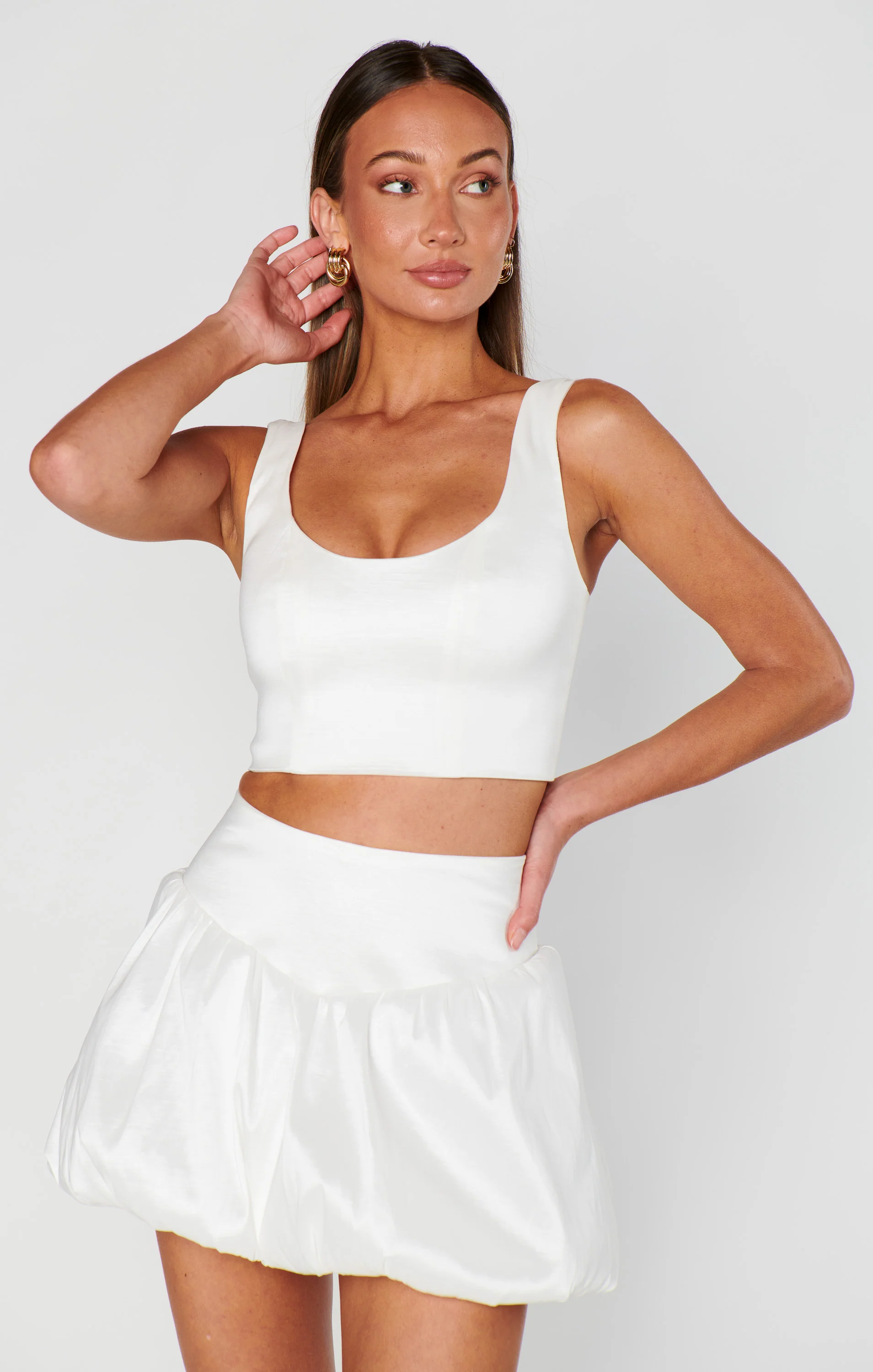 Celeste Skort ~ White Taffeta - Image 5