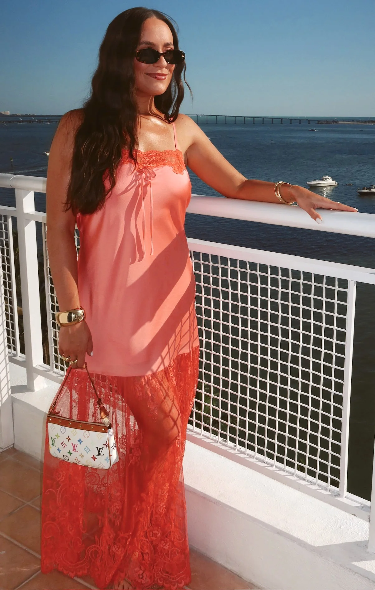 Celine Dress ~ Coral Luxe Satin - Image 8