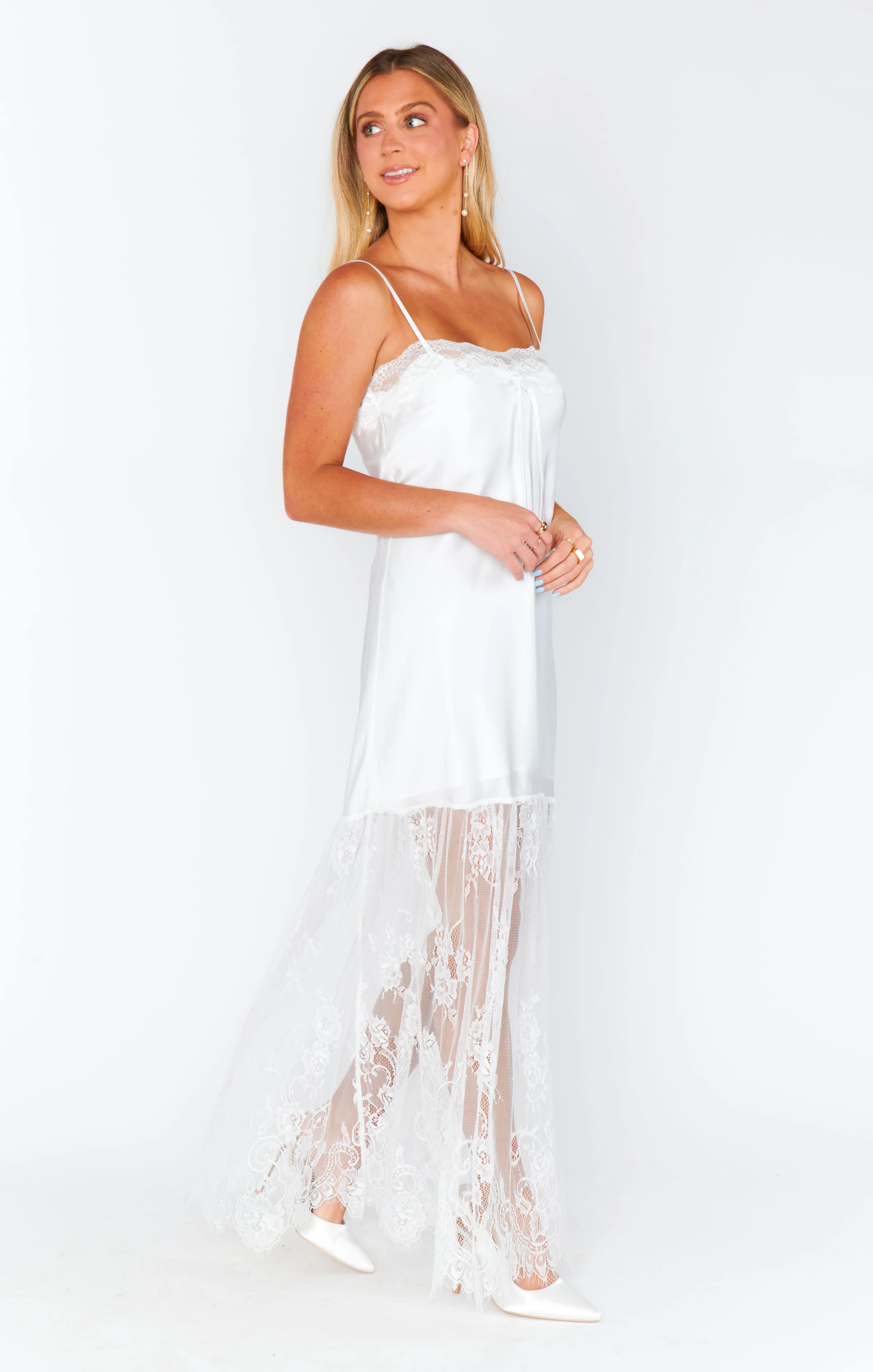 Celine Dress ~ Ivory Luxe Satin - Image 11