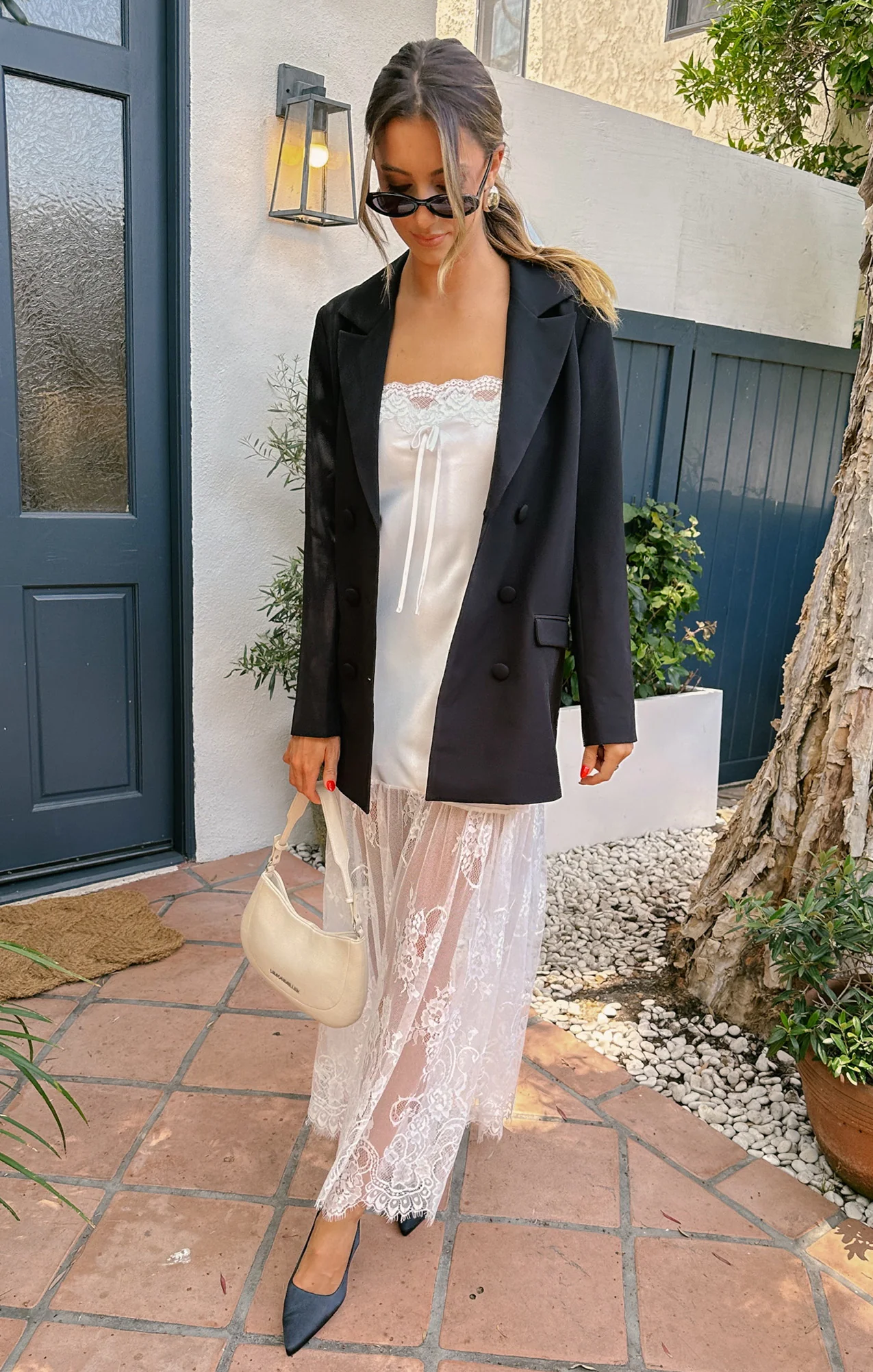 Celine Dress ~ Ivory Luxe Satin - Image 7