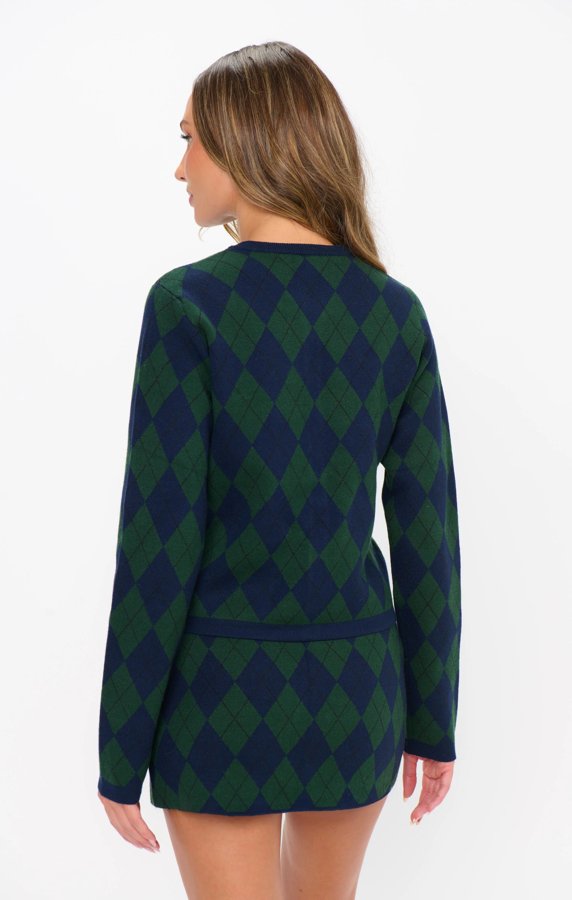 Cher Cardigan ~ Oxford Argyle Knit - Image 4