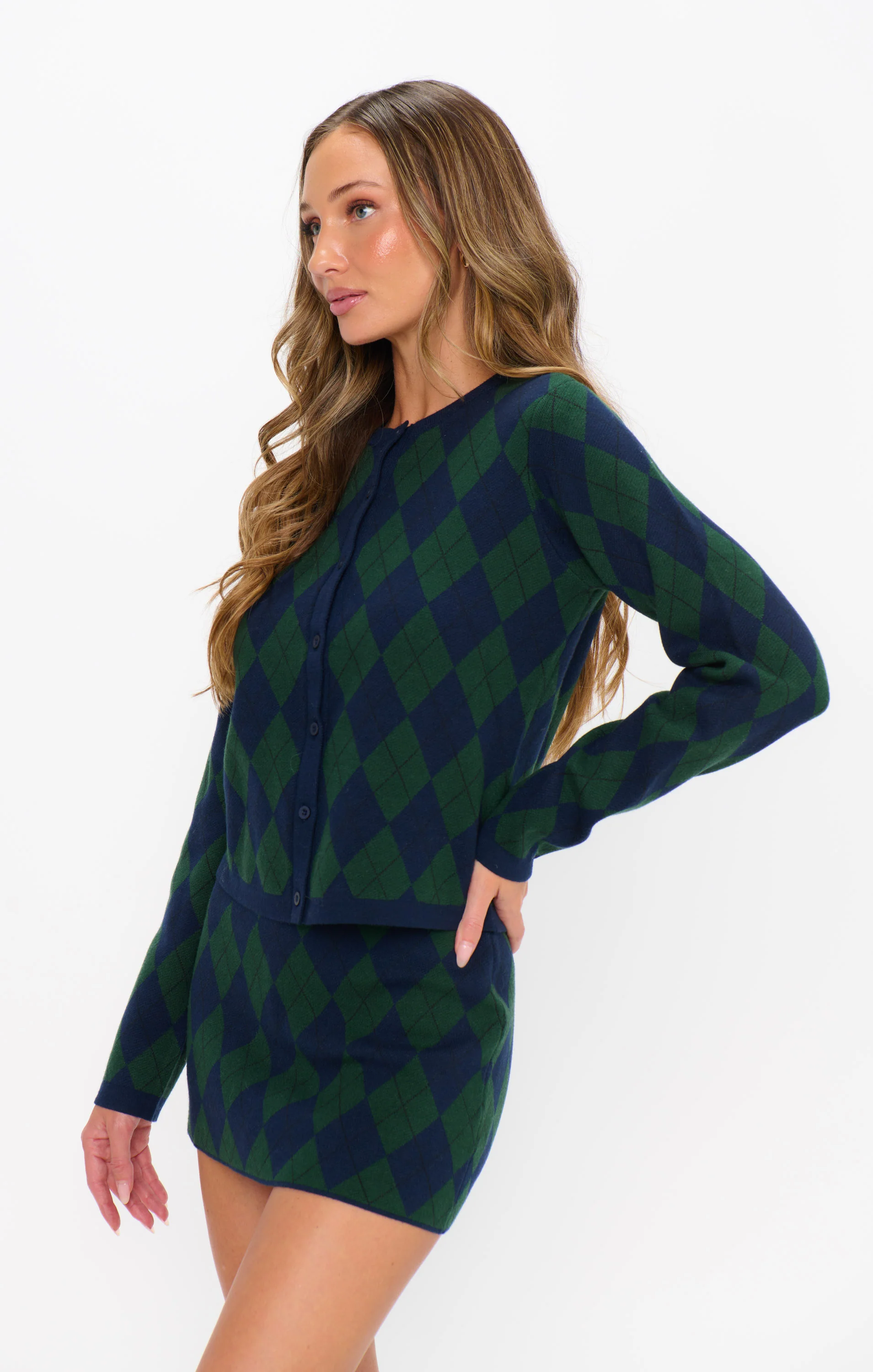 Cher Cardigan ~ Oxford Argyle Knit - Image 6