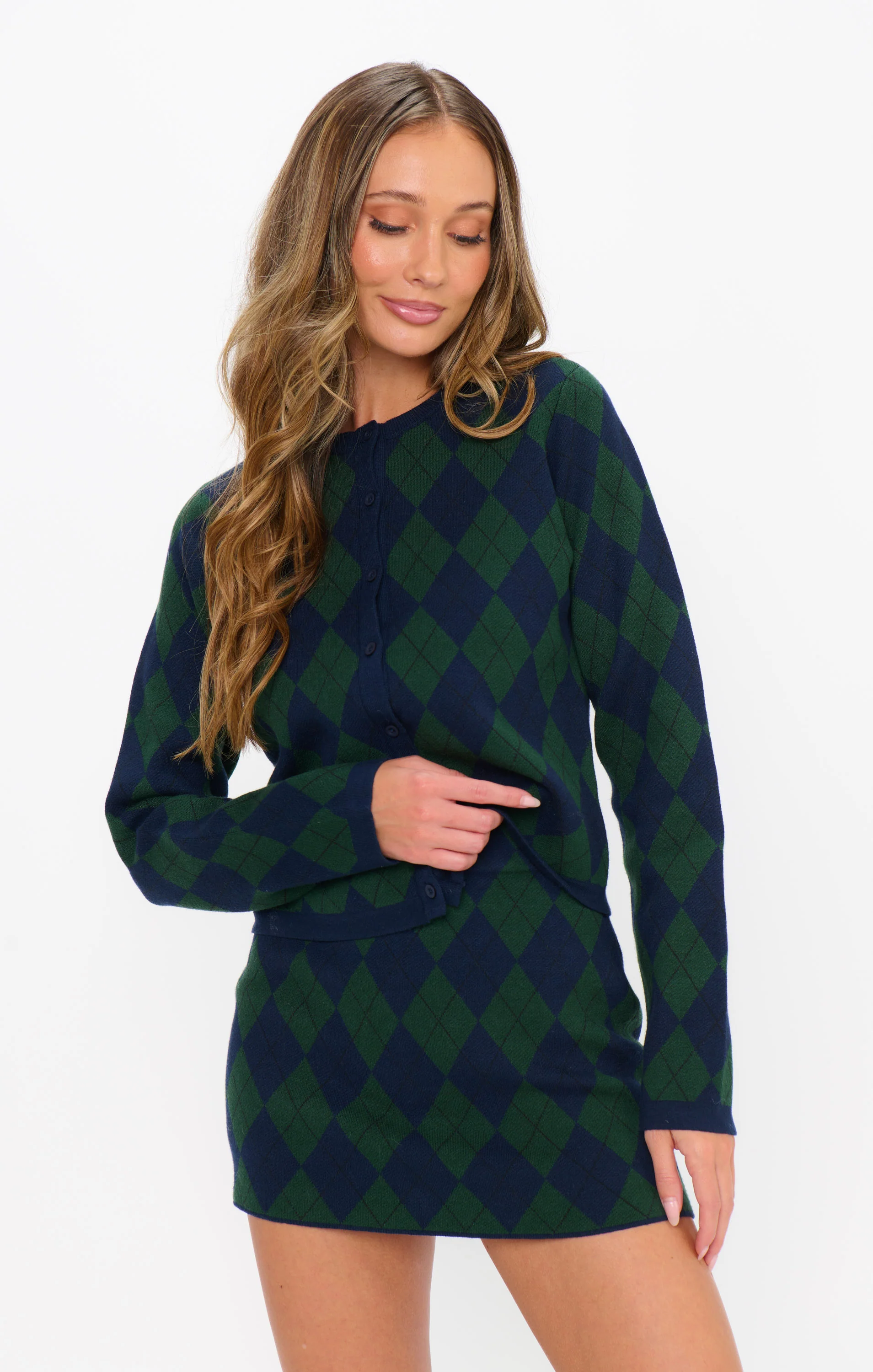 Cher Mini Skort ~ Oxford Argyle Knit - Image 7