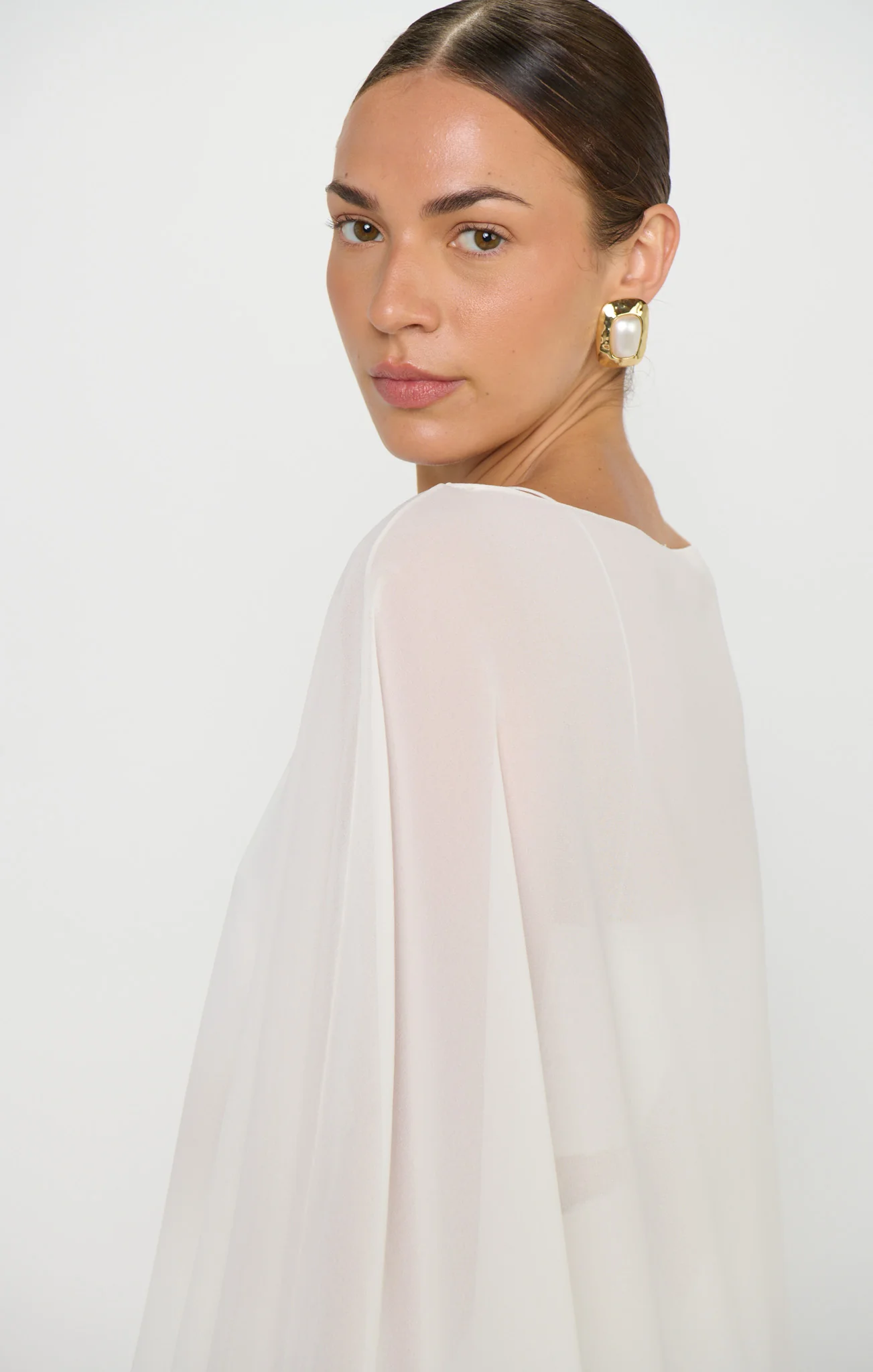 Cherish Cape ~ Wedding Cake Chiffon - Image 4