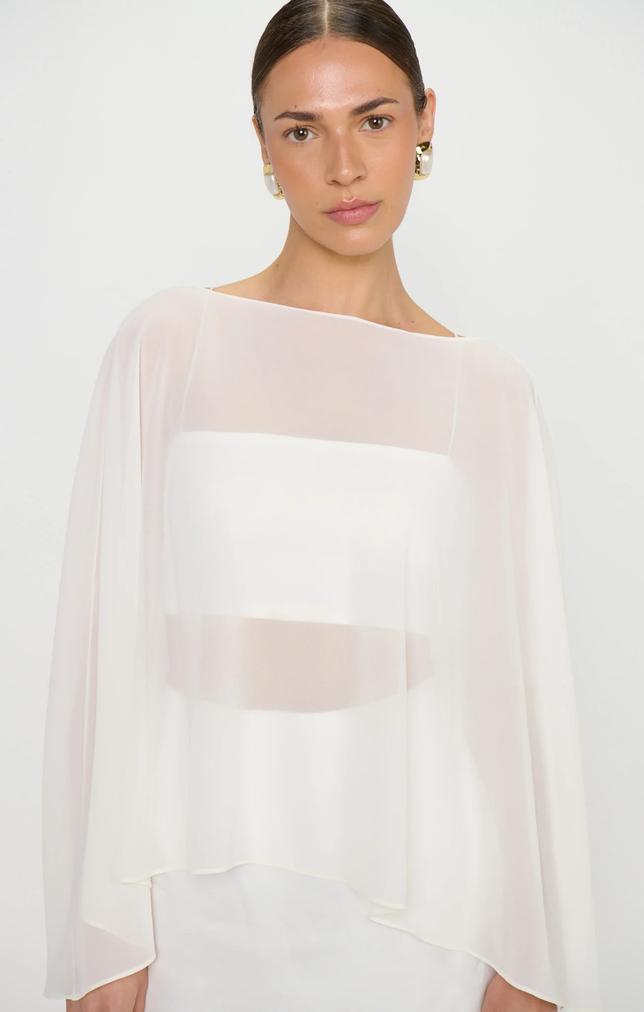 Cherish Cape ~ Wedding Cake Chiffon - Image 5