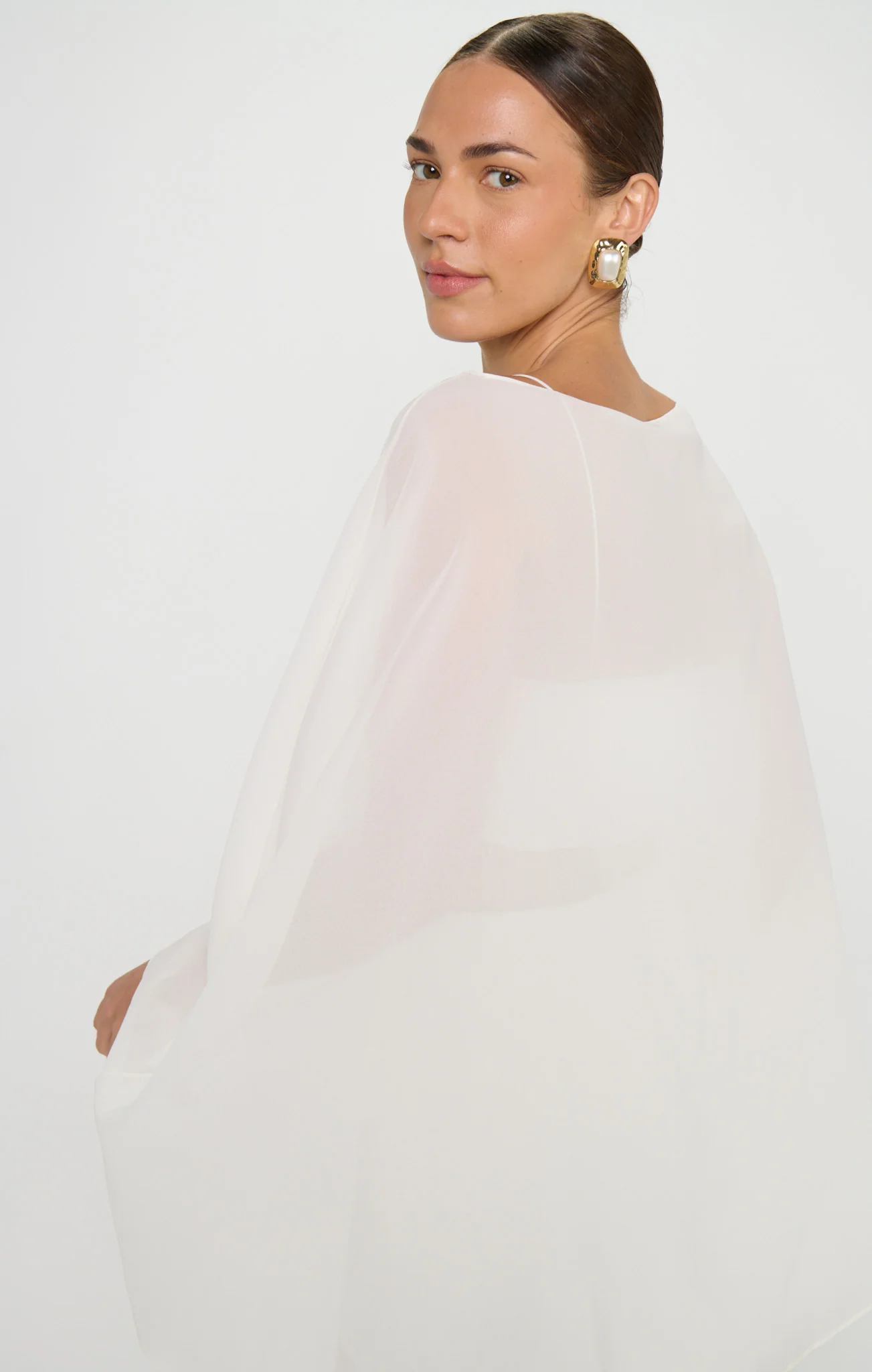 Cherish Cape ~ Wedding Cake Chiffon - Image 6