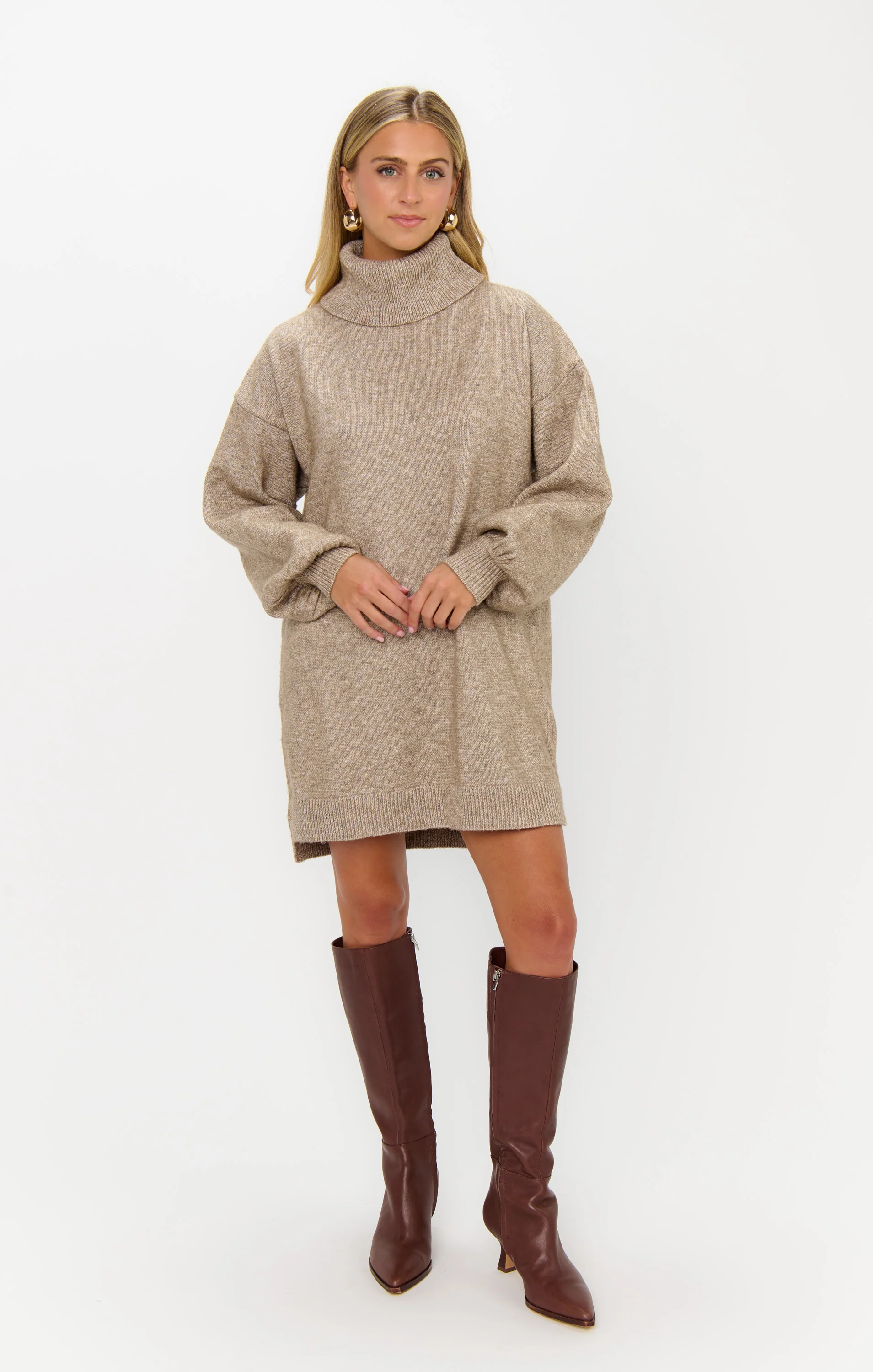 Chester Sweater Dress ~ Oatmeal Knit - Image 3