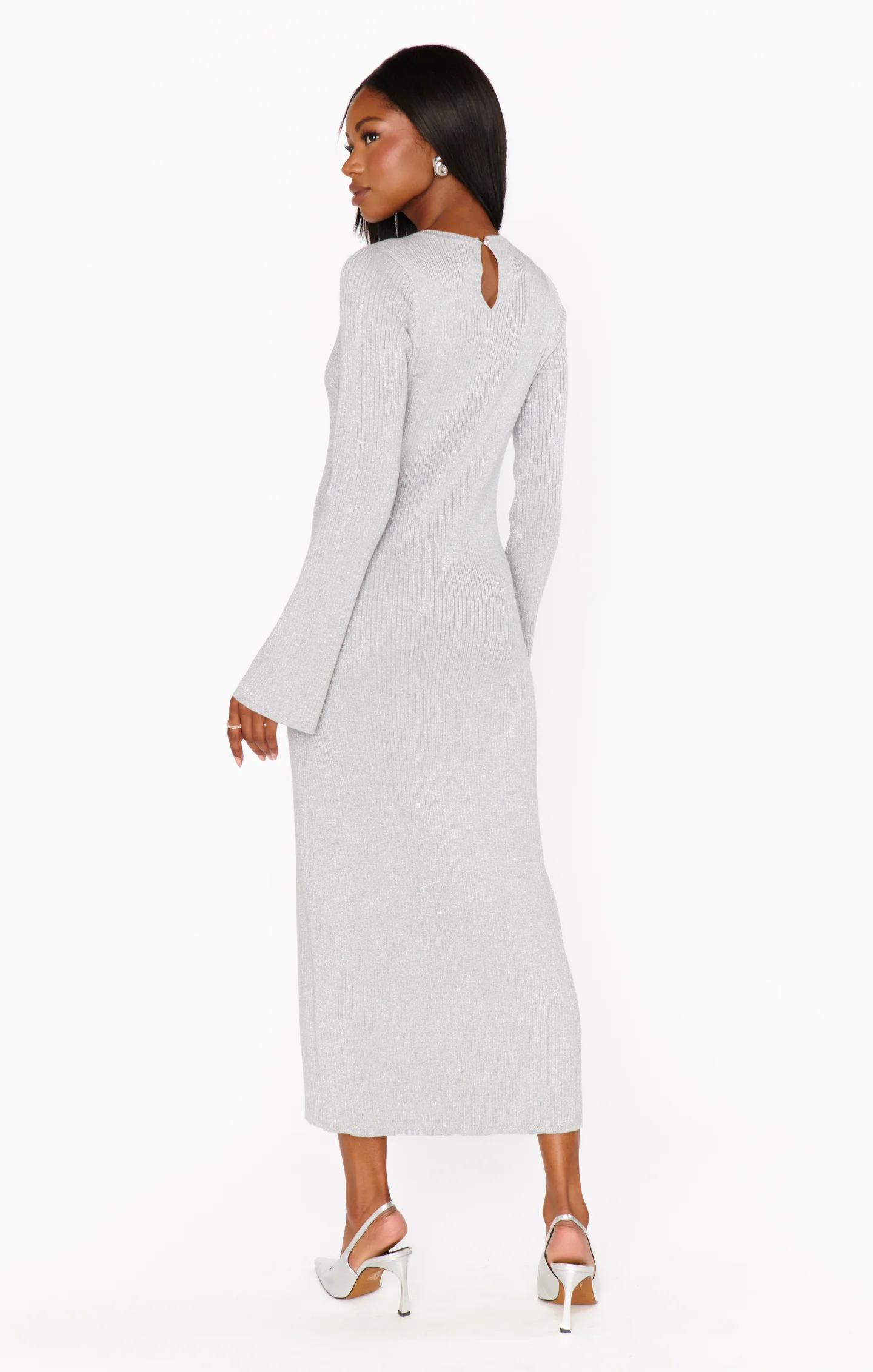 City Dress ~ Silver Shimmer Knit - Image 2